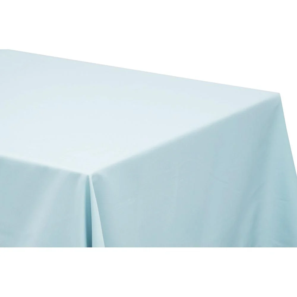 90"x156" Rectangular Oblong Premium Polyester Tablecloth - Baby Blue