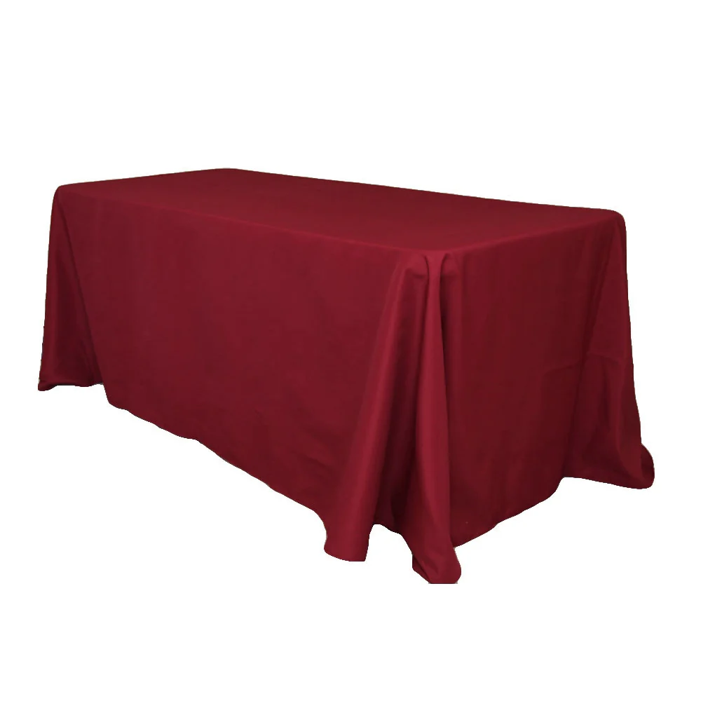 90"x156" Rectangular Oblong Premium Polyester Tablecloth - Burgundy