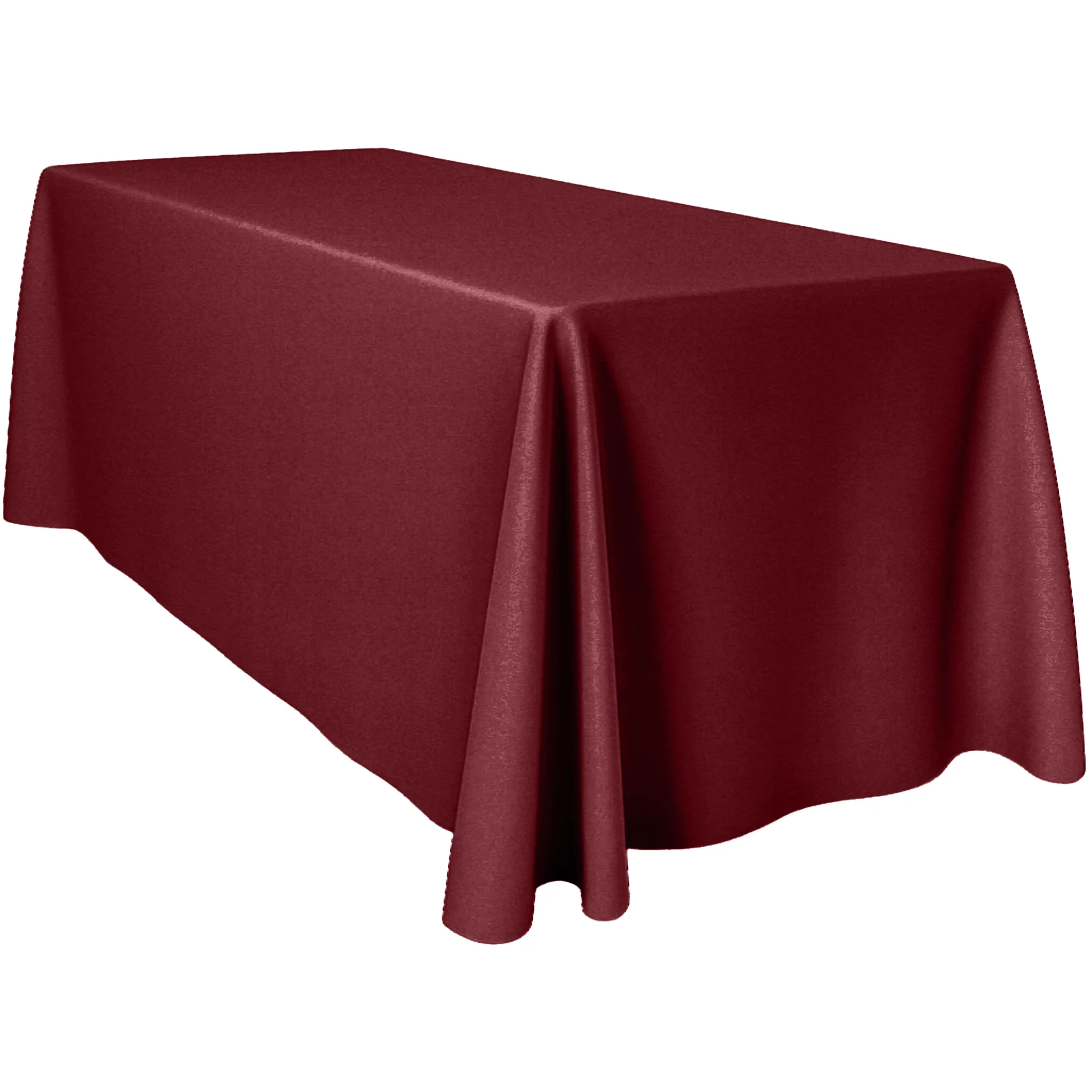 90"x156" Rectangular Oblong Premium Polyester Tablecloth - Cabernet