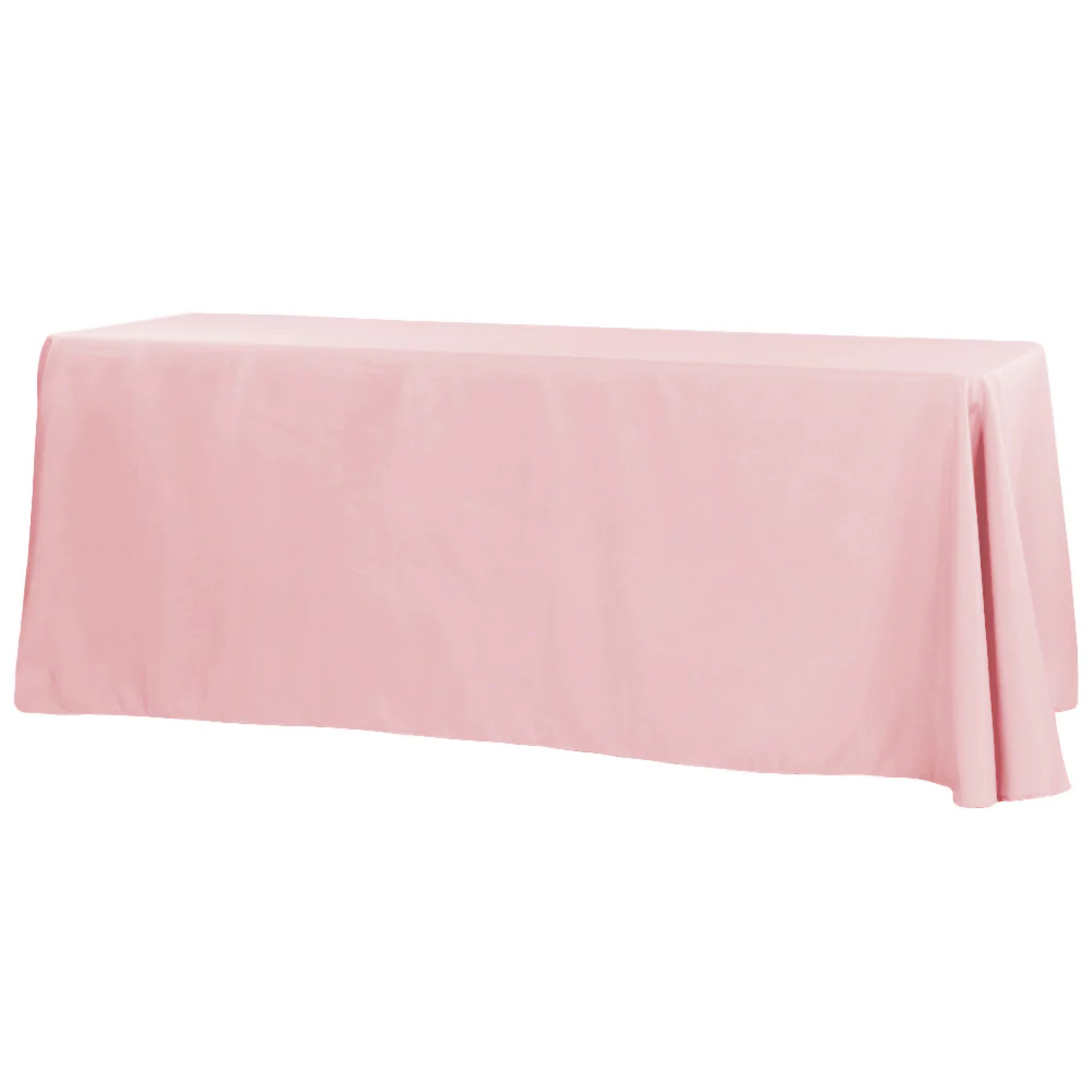 90"x156" Rectangular Oblong Premium Polyester Tablecloth - Dusty Rose/Mauve - Image 3