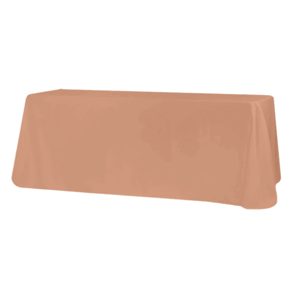 90"x156" Rectangular Oblong Premium Polyester Tablecloth - Latte Rose