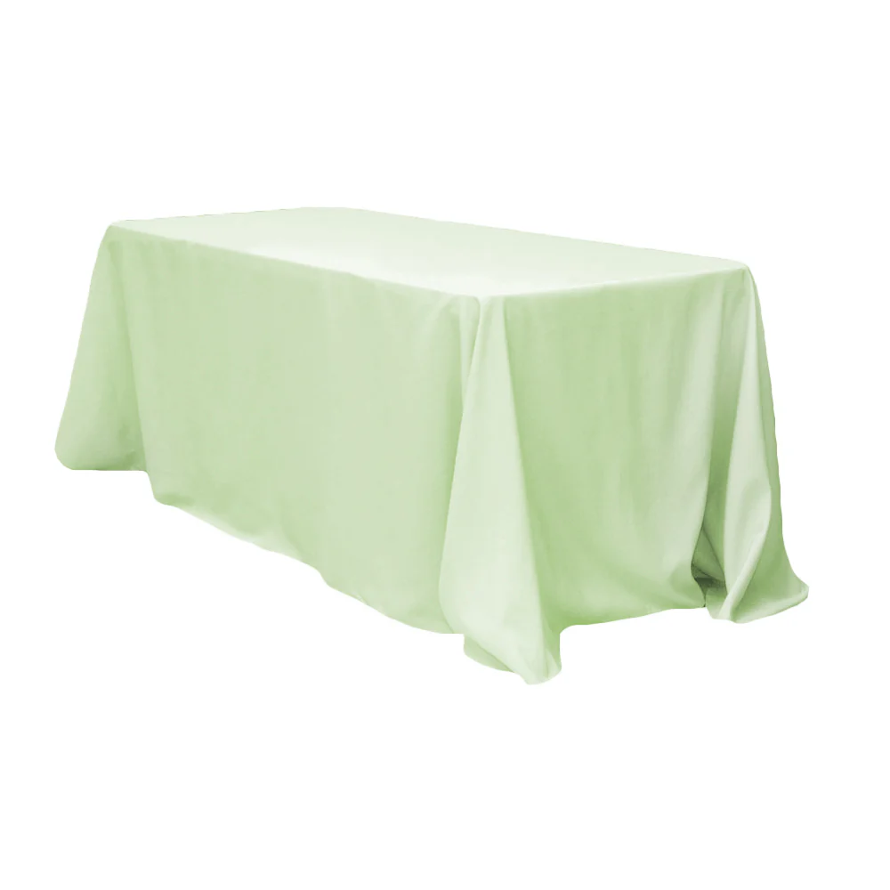 90"x156" Rectangular Oblong Premium Polyester Tablecloth - Sage Green