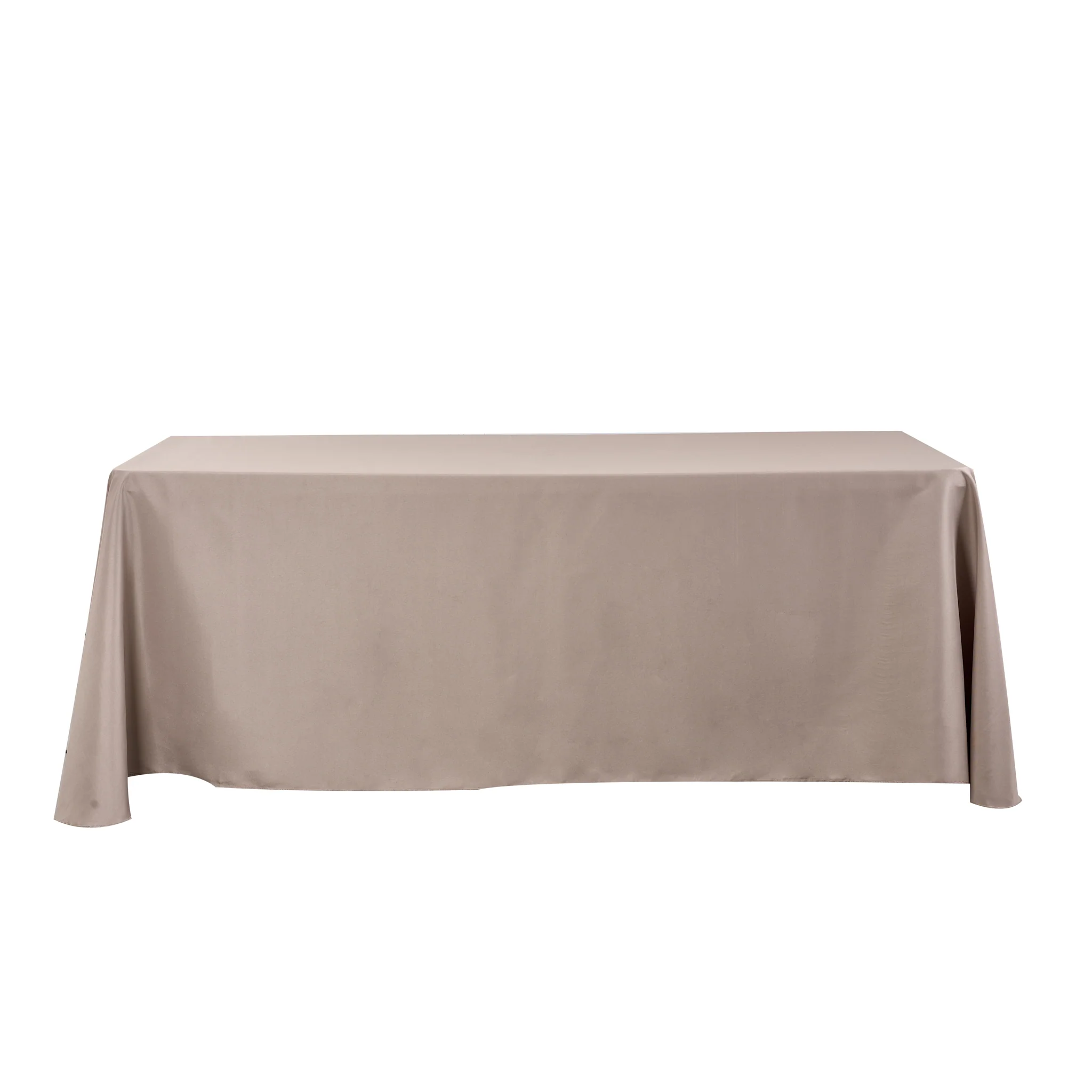 90"x156" Rectangular Oblong Premium Polyester Tablecloth - Taupe