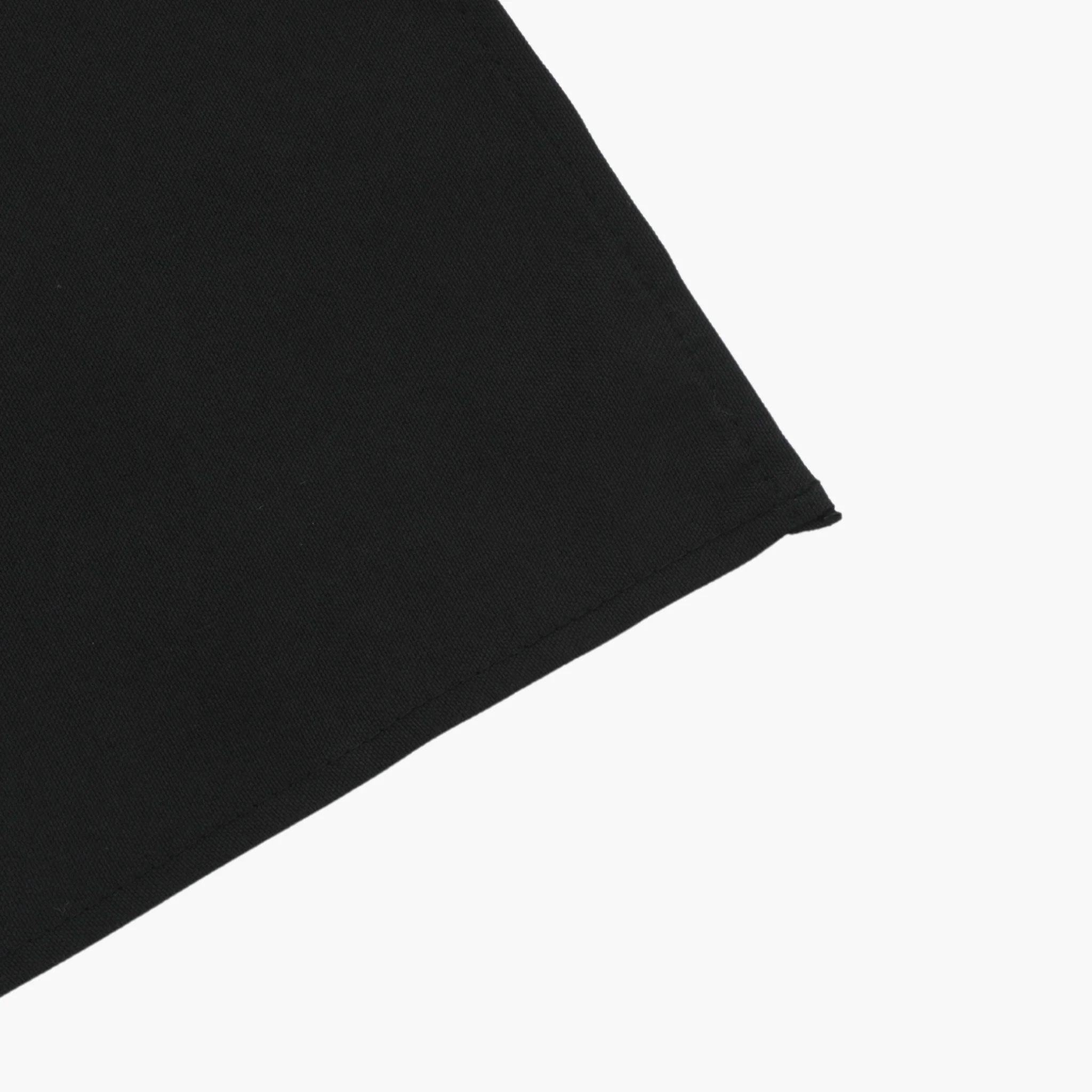 90"x156" Rectangular Premium Polyester Tablecloth (Square Corners) - Black - Image 3
