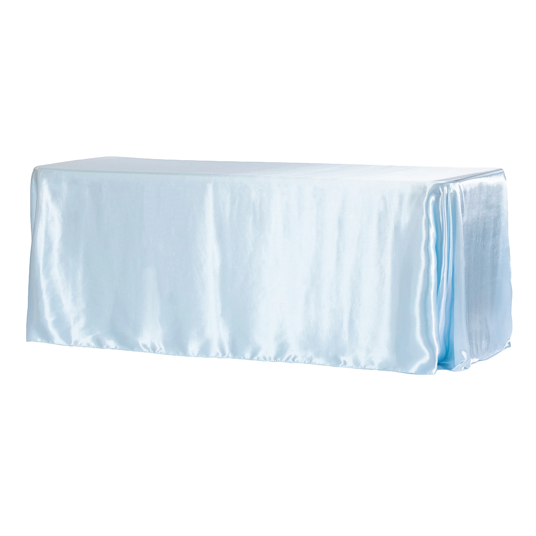 90"x156" Rectangular Satin Tablecloth - Baby Blue