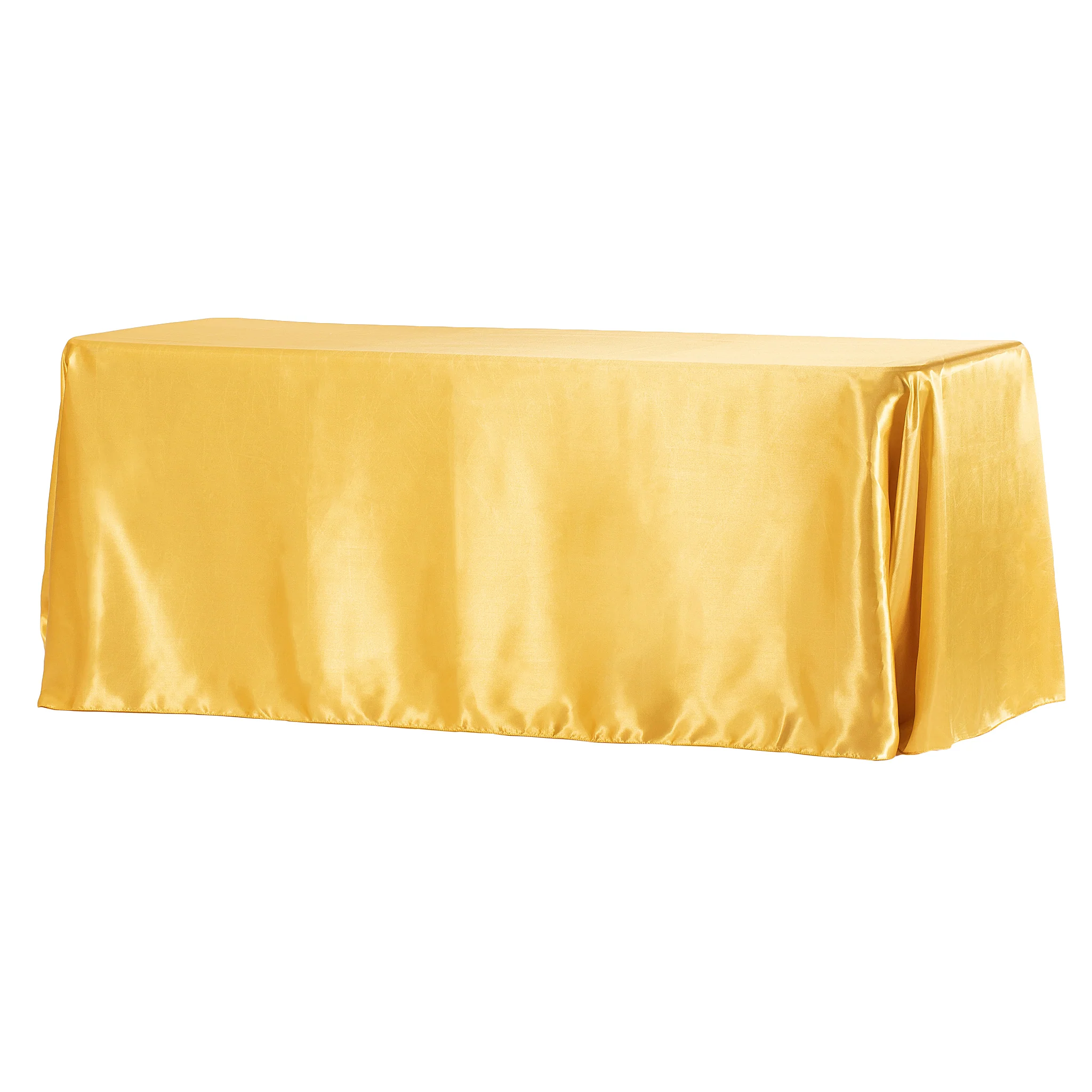 90"x156" Rectangular Satin Tablecloth - Bright Gold