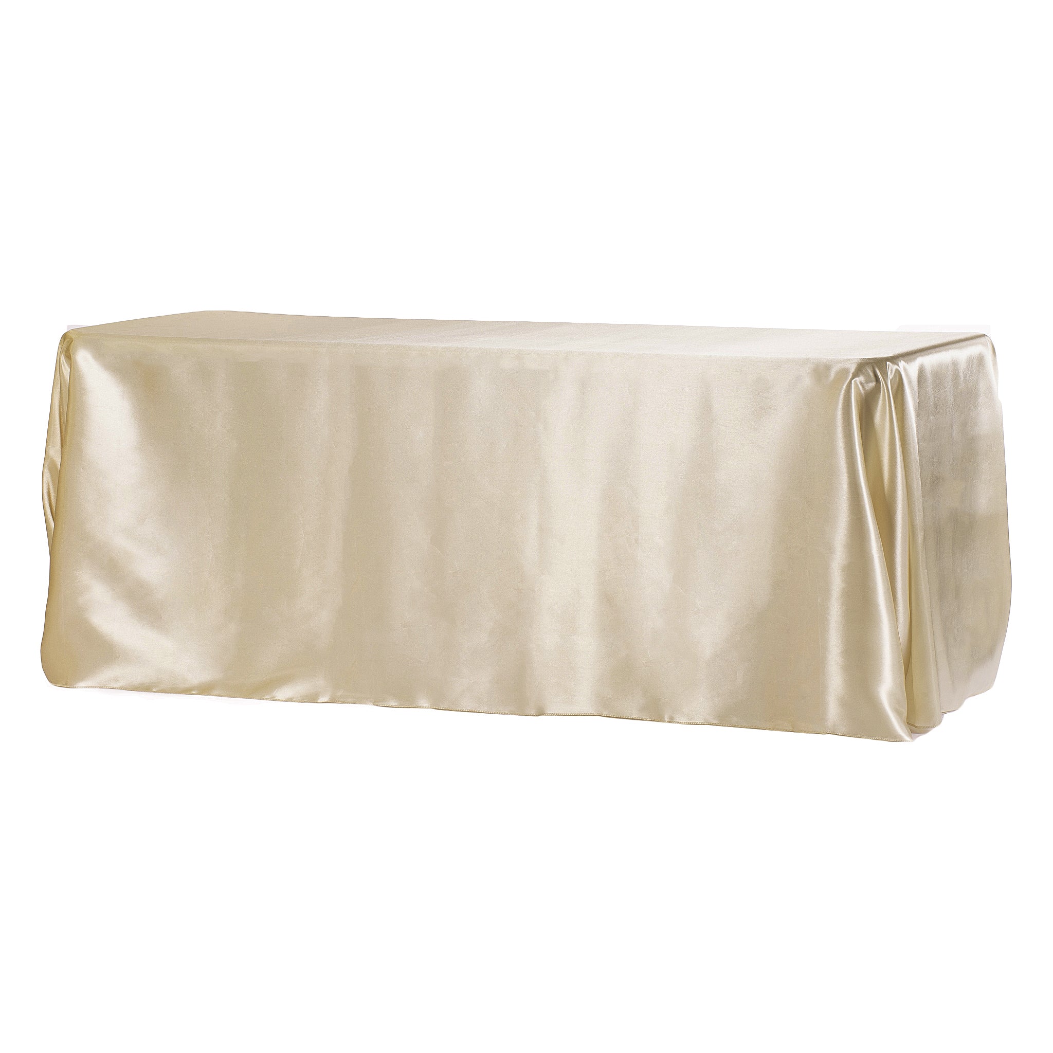 90"x156" Rectangular Satin Tablecloth - Champagne