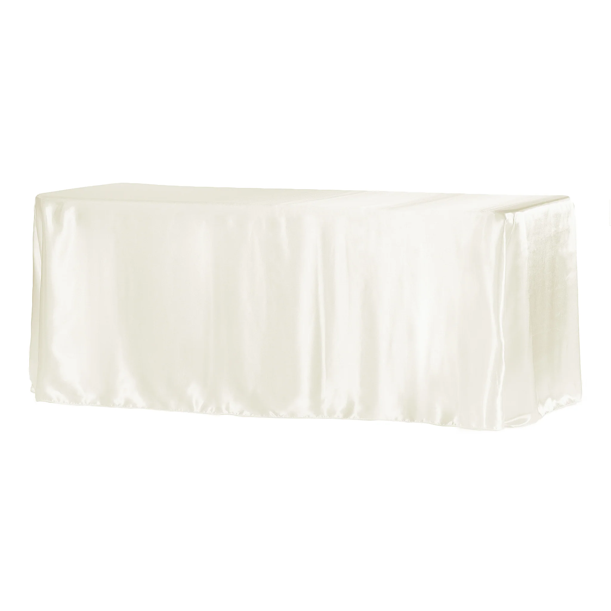 90"x156" Rectangular Satin Tablecloth - Ivory