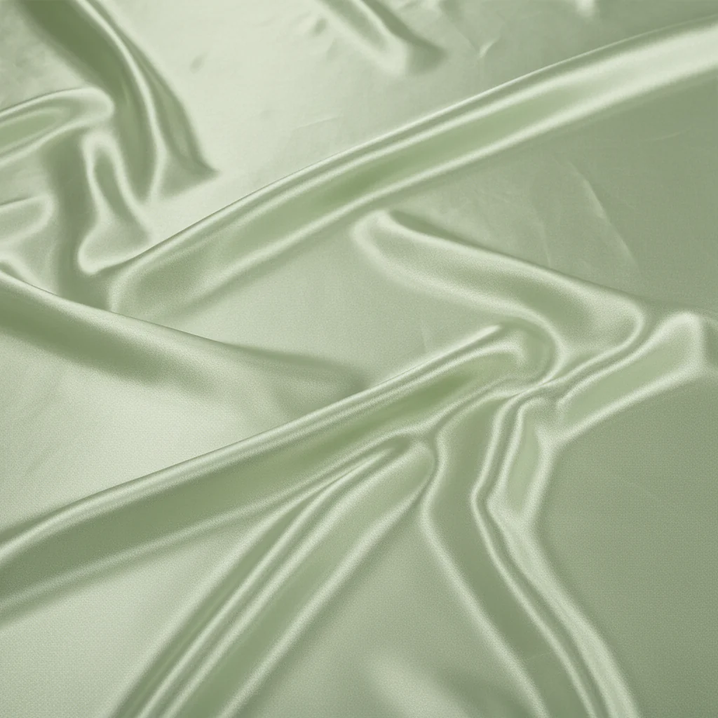 90"x156" Rectangular Satin Tablecloth - Sage Green - Image 4