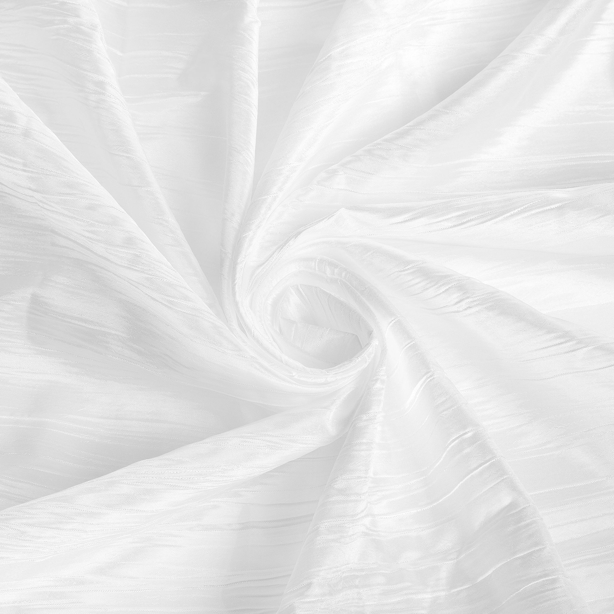 Accordion Crinkle Taffeta 10 yards x 54" Fabric Roll Bolt - White
