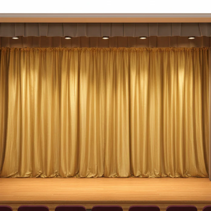 Accordion Crinkle Taffeta 10ft H x 54" W Drape/Backdrop Panel - Gold - Image 3