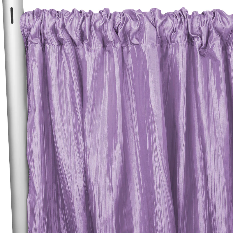 Accordion Crinkle Taffeta 10ft H x 54" W Drape/Backdrop Panel - Victorian Lilac/Wisteria