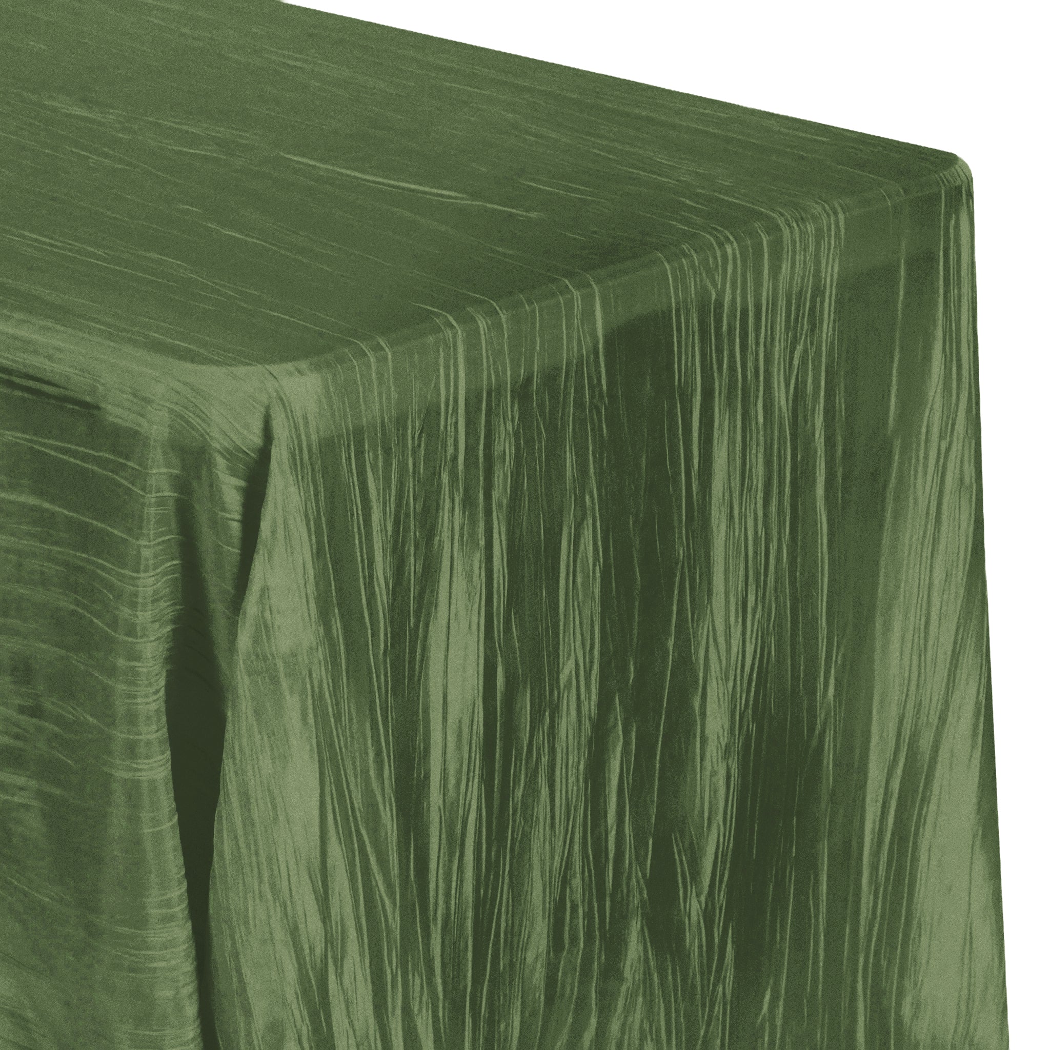 Accordion Crinkle Taffeta 90"x132" Rectangular Tablecloth - Willow Green - Image 2