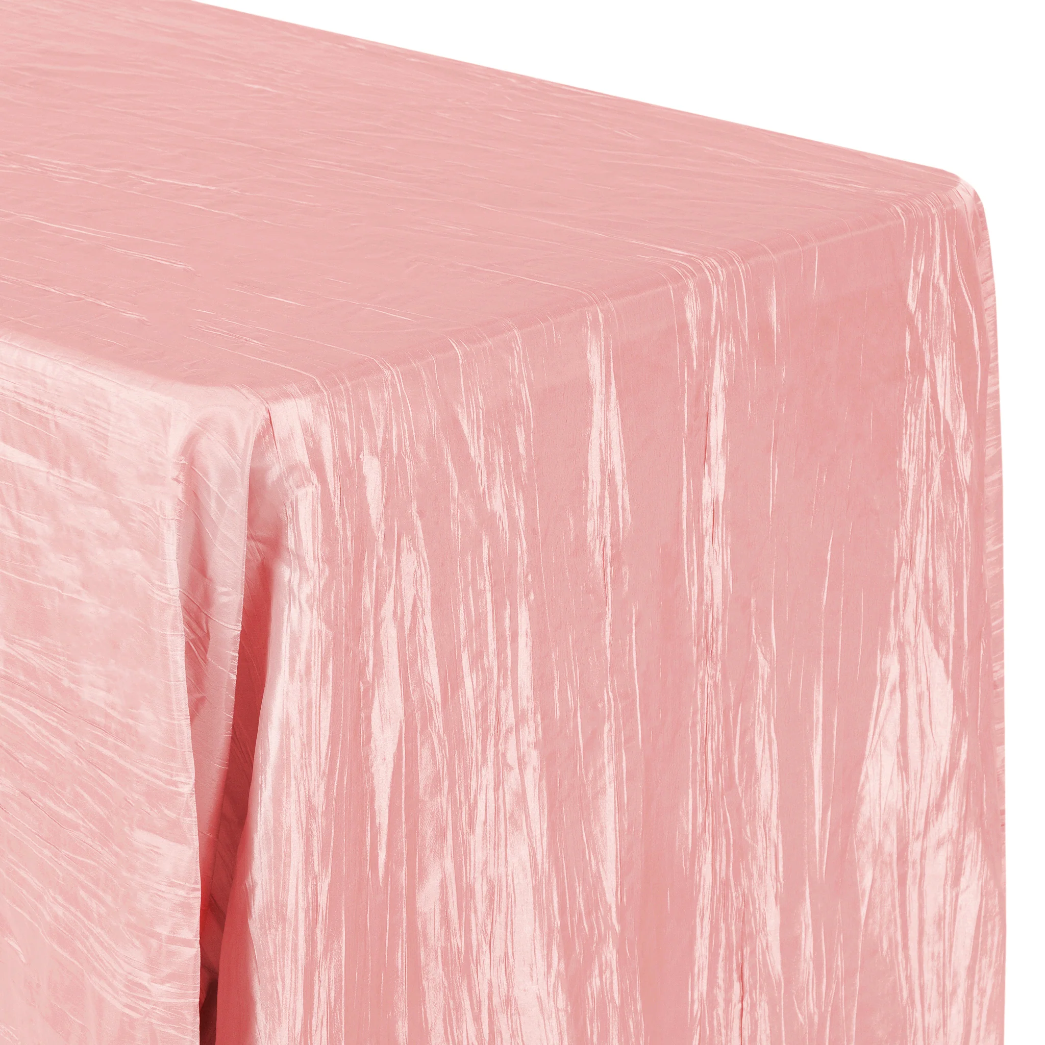 Accordion Crinkle Taffeta 90"x156" Rectangular Tablecloth - Dusty Rose/Mauve - Image 2