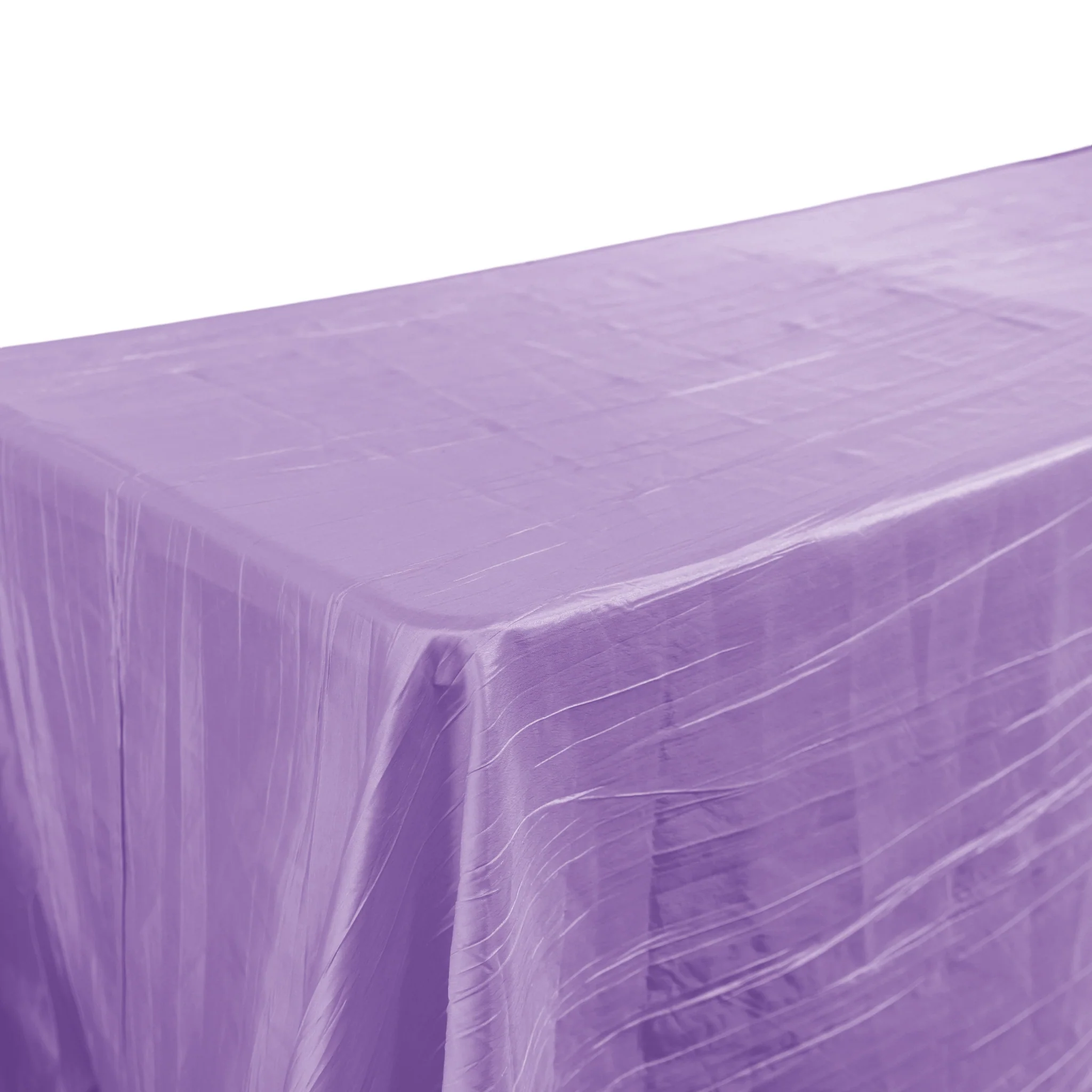 Accordion Crinkle Taffeta 90"x132" Rectangular Tablecloth - Lavender - Image 6