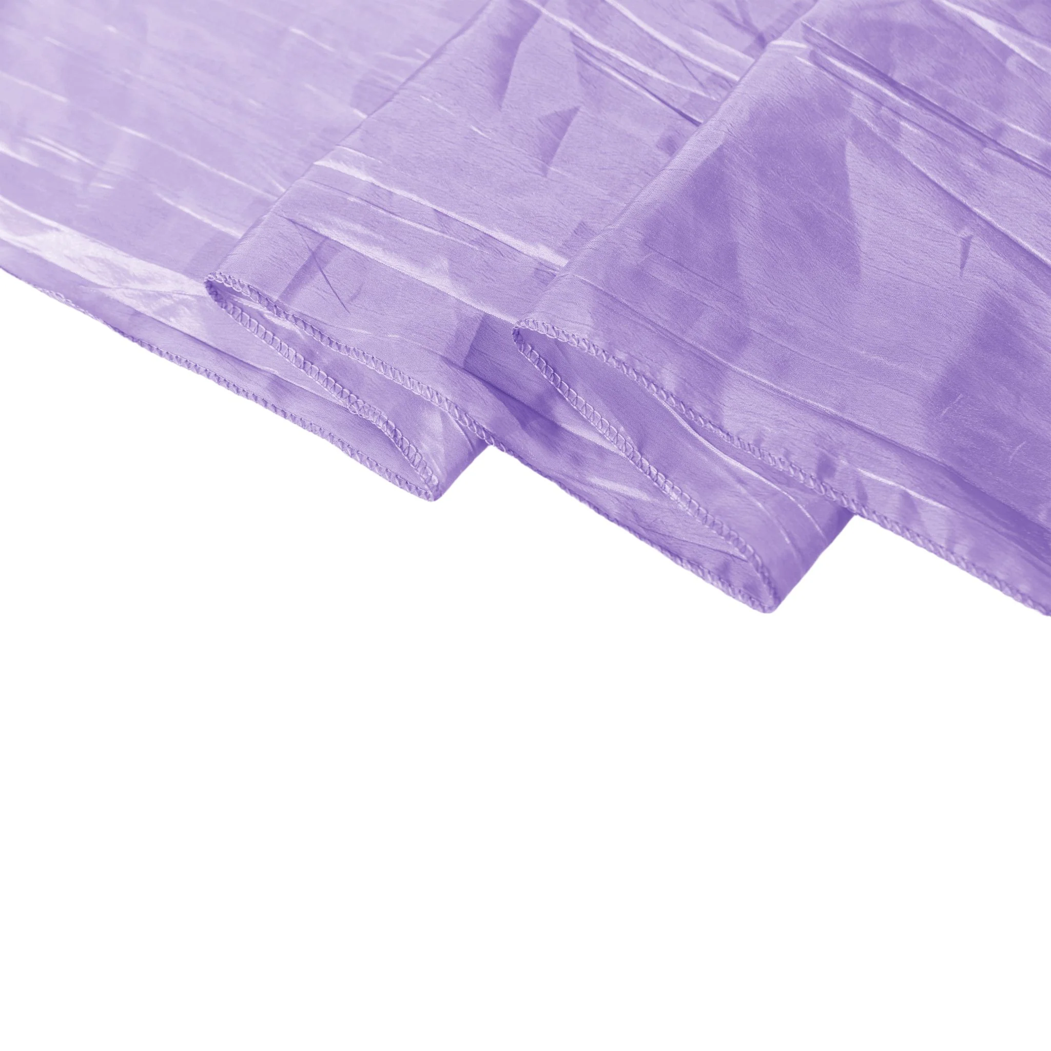 Accordion Crinkle Taffeta 120" Round Tablecloth - Lavender - Image 6
