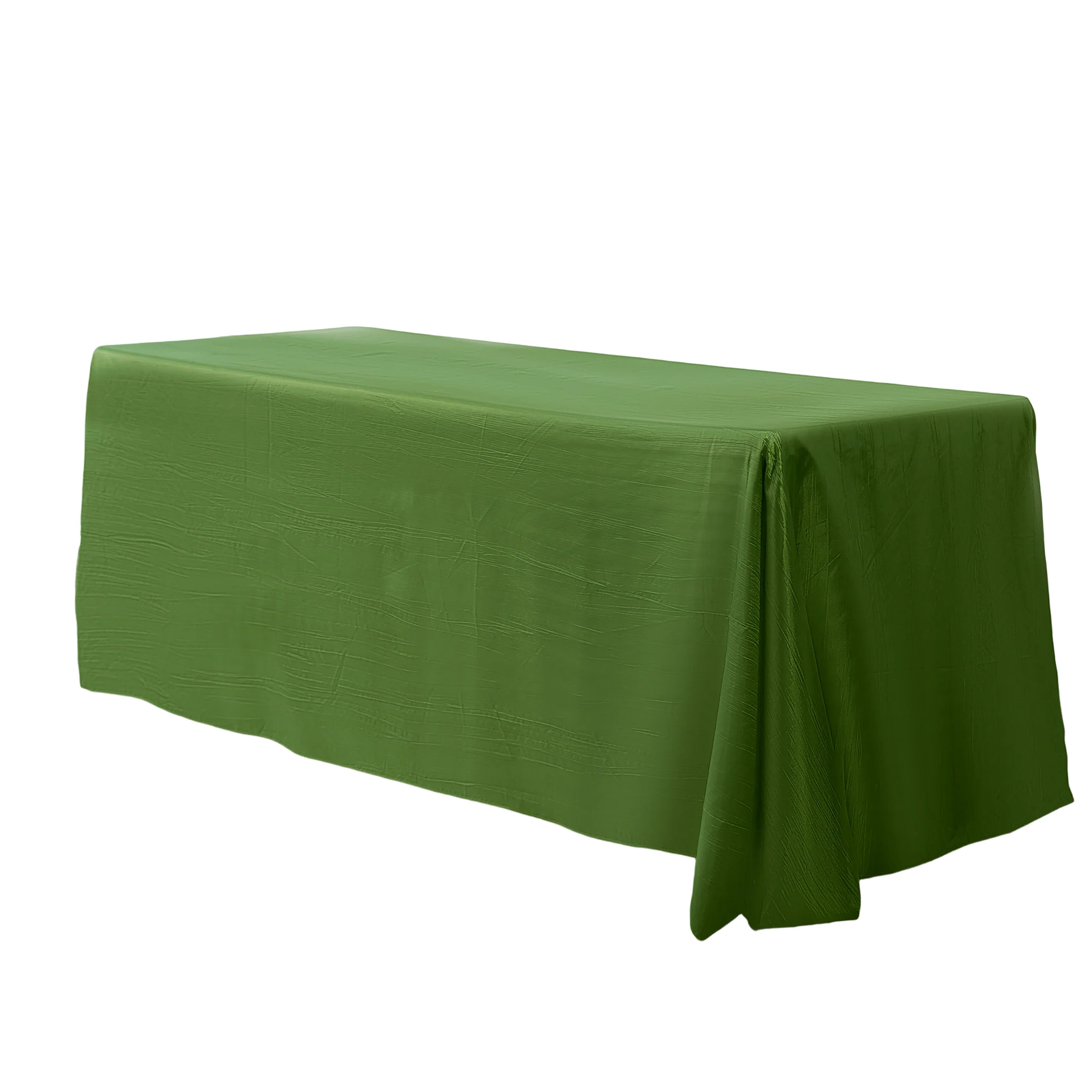 Accordion Crinkle Taffeta 90"x156" Rectangular Tablecloth - Willow Green