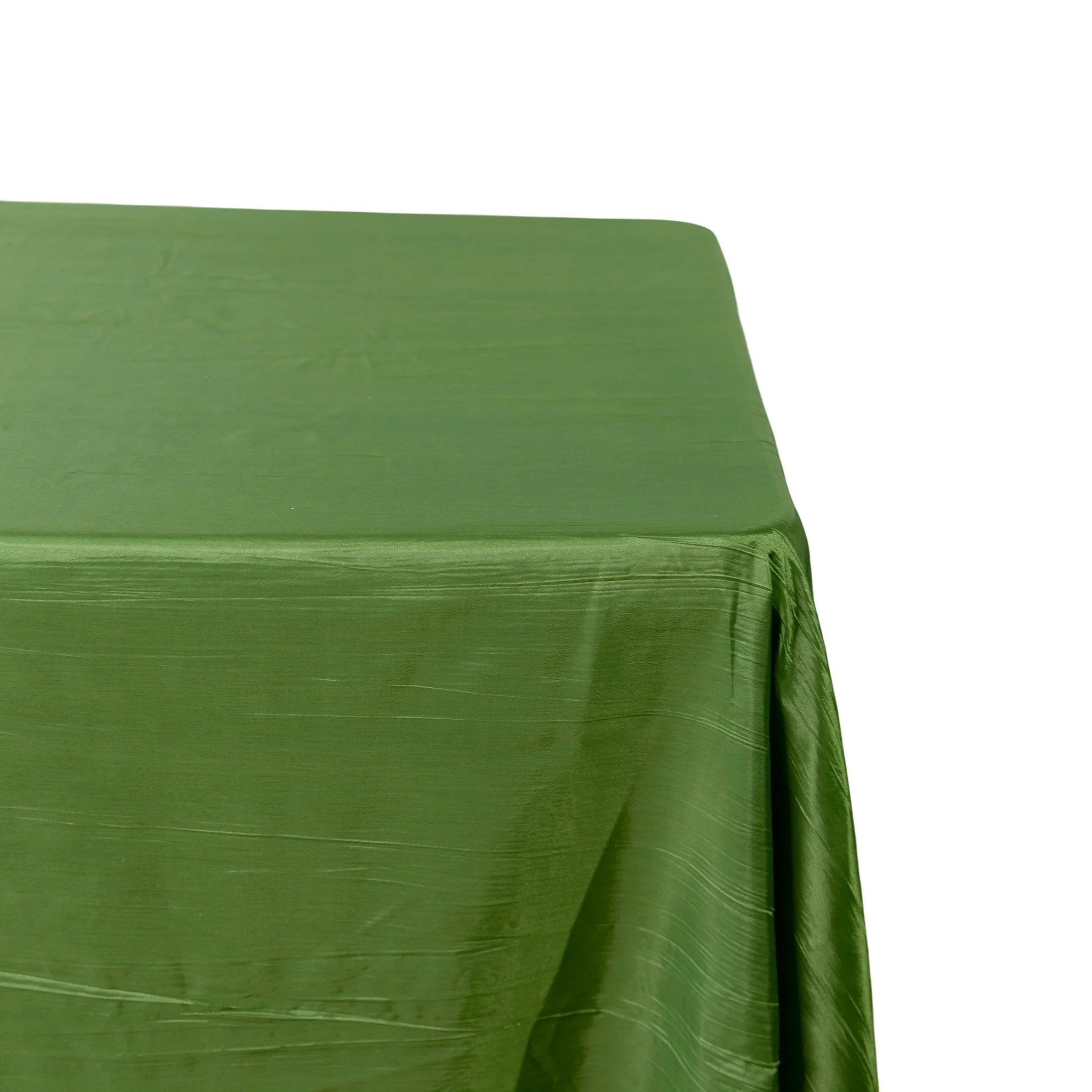 Accordion Crinkle Taffeta 90"x156" Rectangular Tablecloth - Willow Green - Image 5