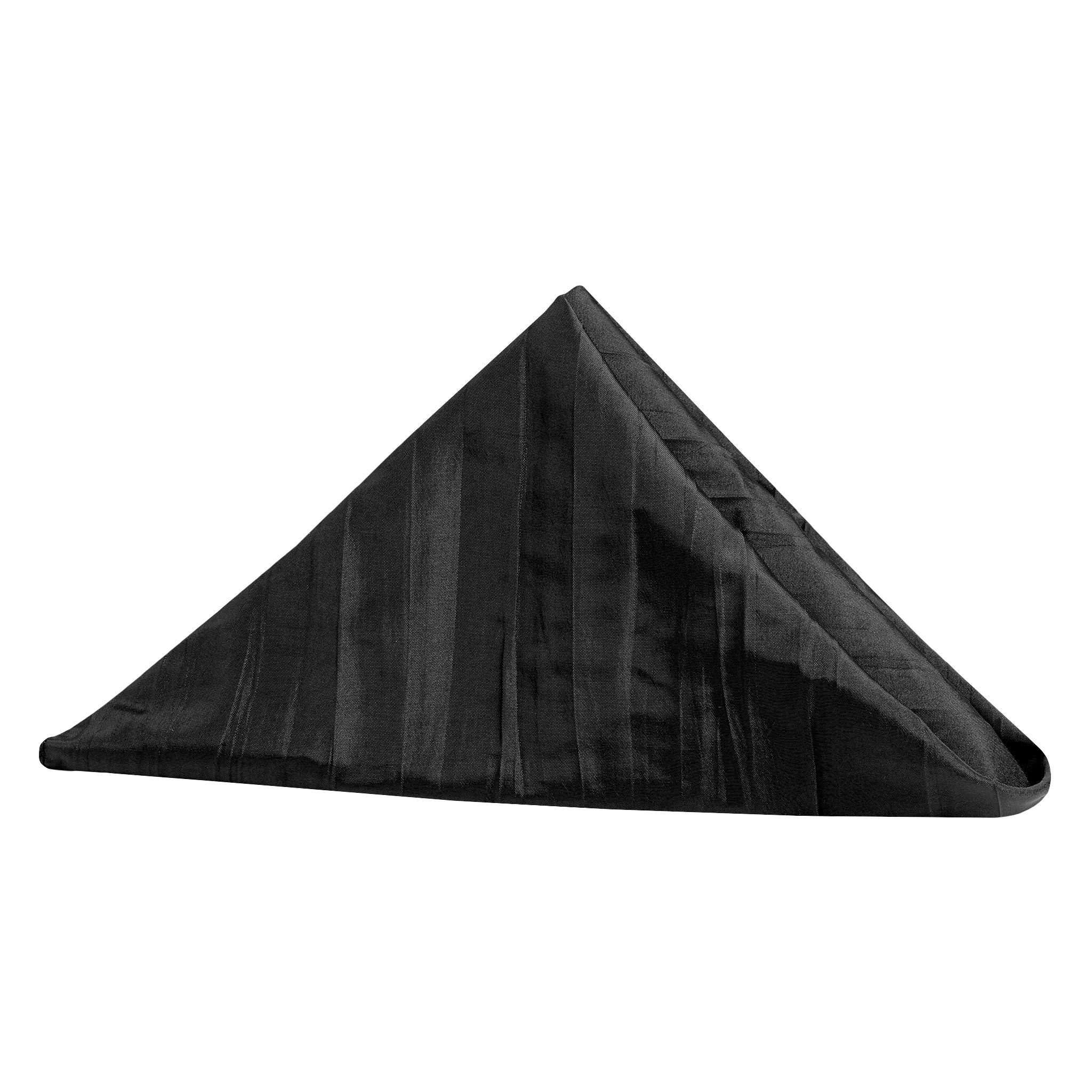 Accordion Crinkle Taffeta Napkin 20"x20" - Black - Image 2