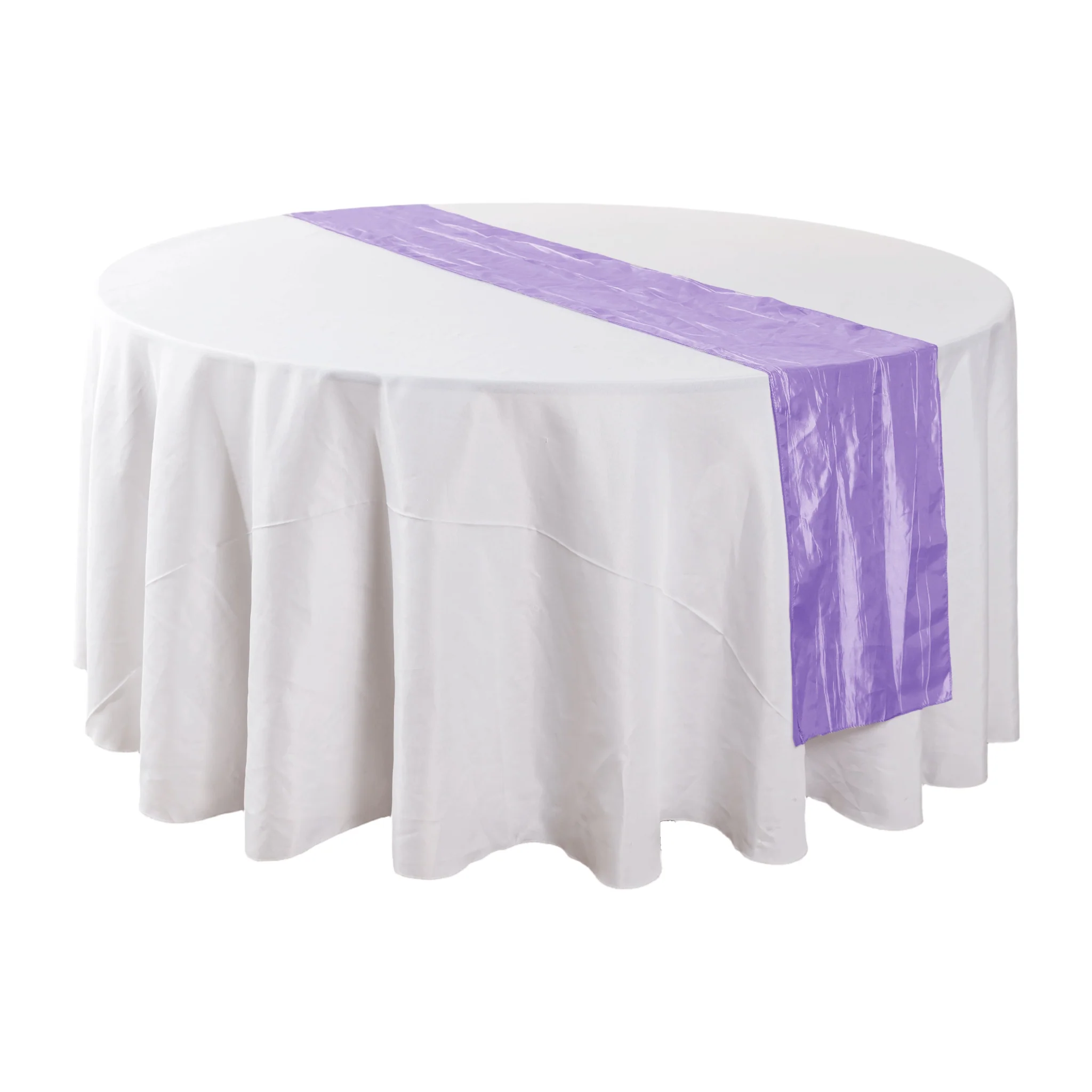 Accordion Crinkle Taffeta Table Runner - Lavender