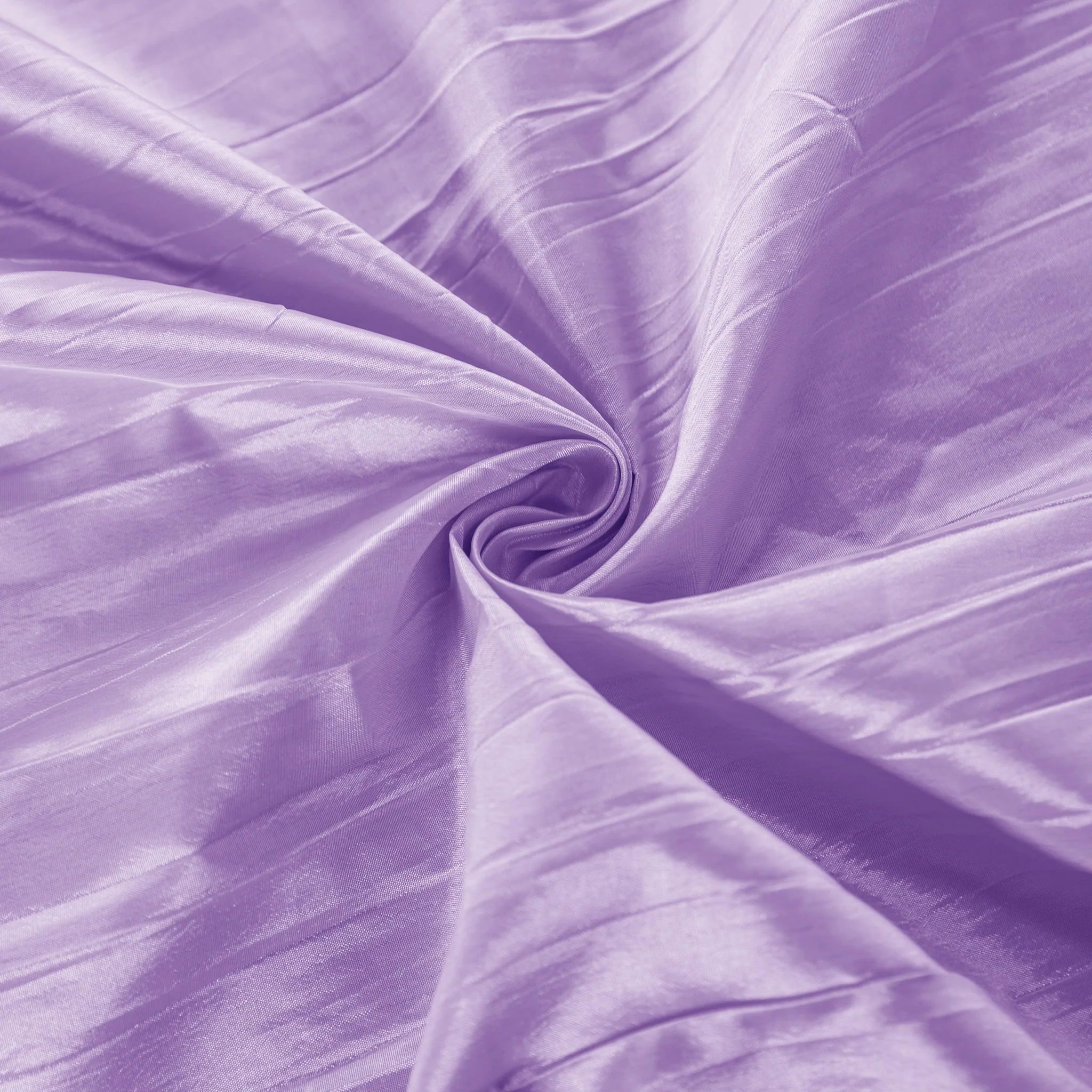 Accordion Crinkle Taffeta 120" Round Tablecloth - Lavender - Image 3