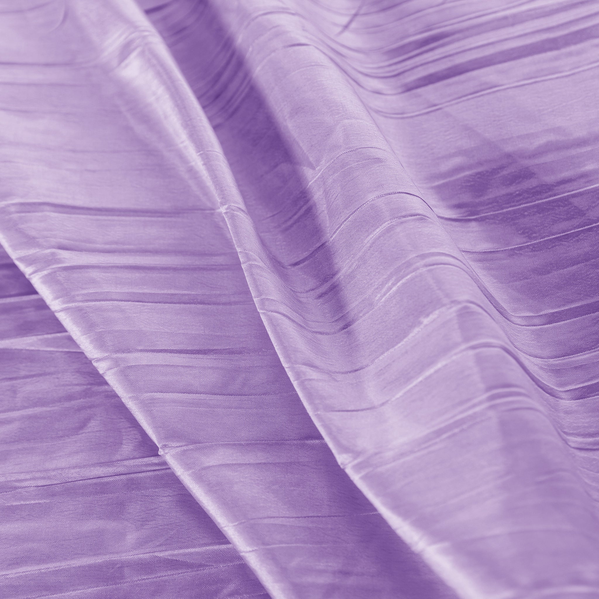 Accordion Crinkle Taffeta 120" Round Tablecloth - Lavender - Image 7