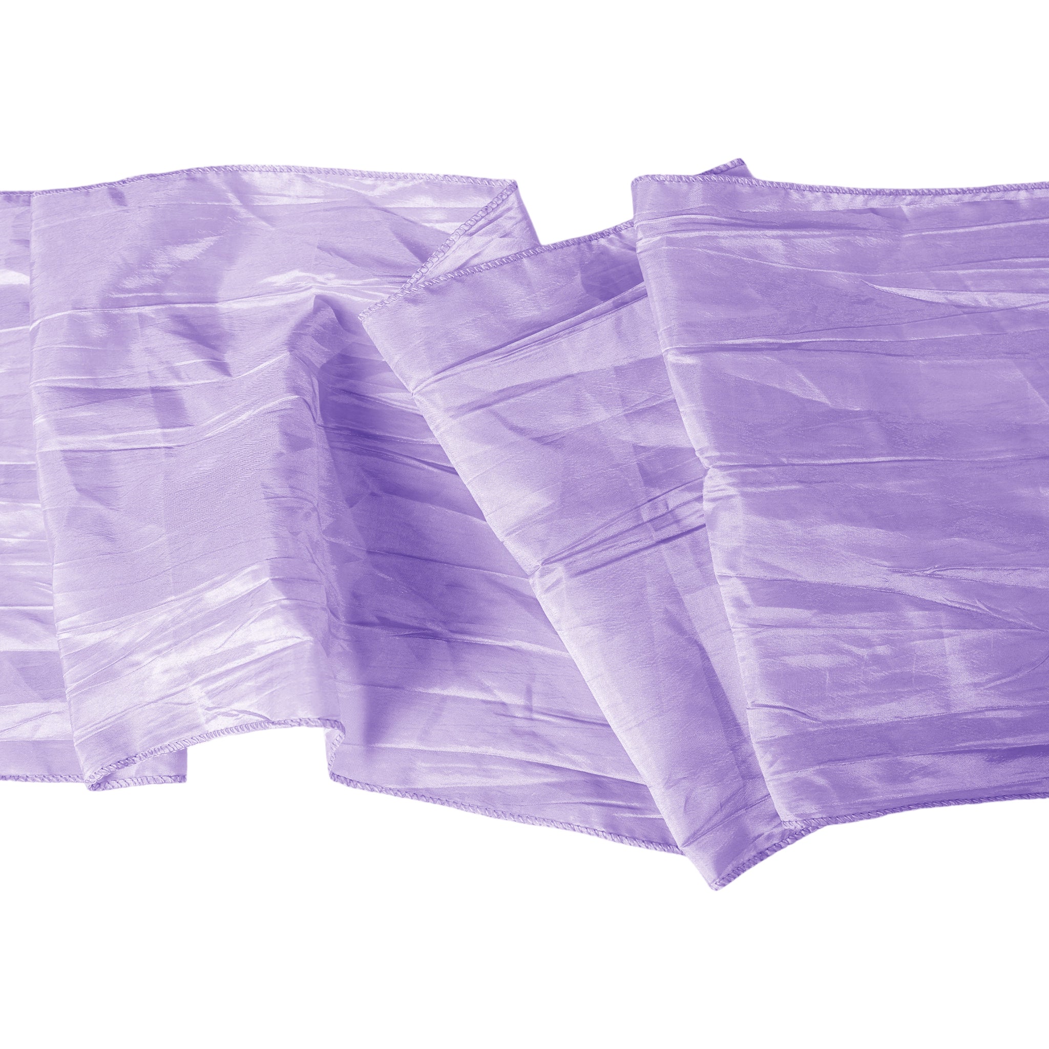 Accordion Crinkle Taffeta Table Runner - Lavender - Image 7