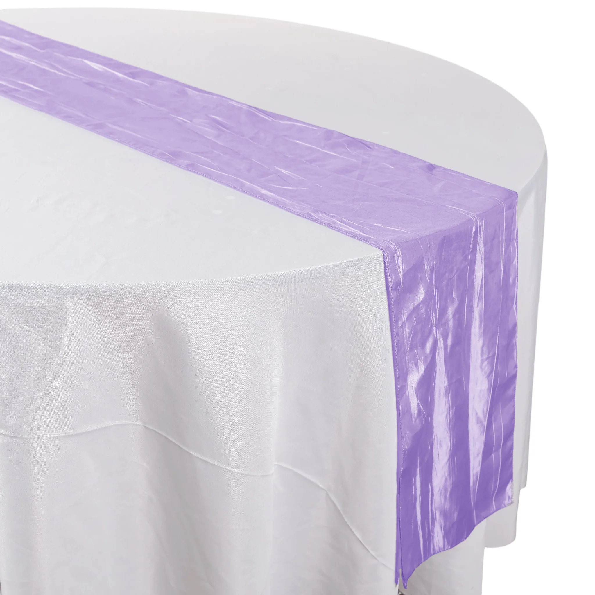 Accordion Crinkle Taffeta Table Runner - Lavender - Image 8