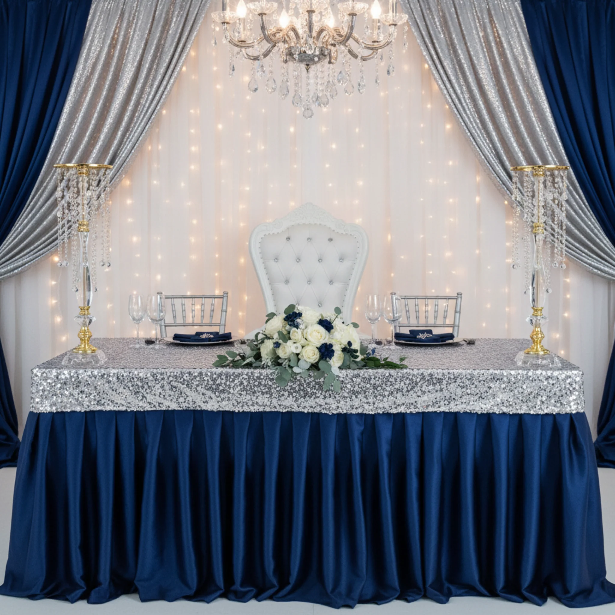 Acrylic Crystal Drop Centerpiece - Gold - Image 7