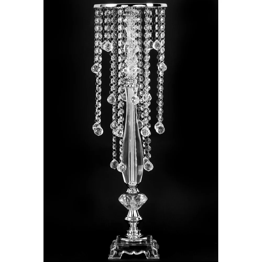 Acrylic Crystal Drop Centerpiece - Silver - Image 5