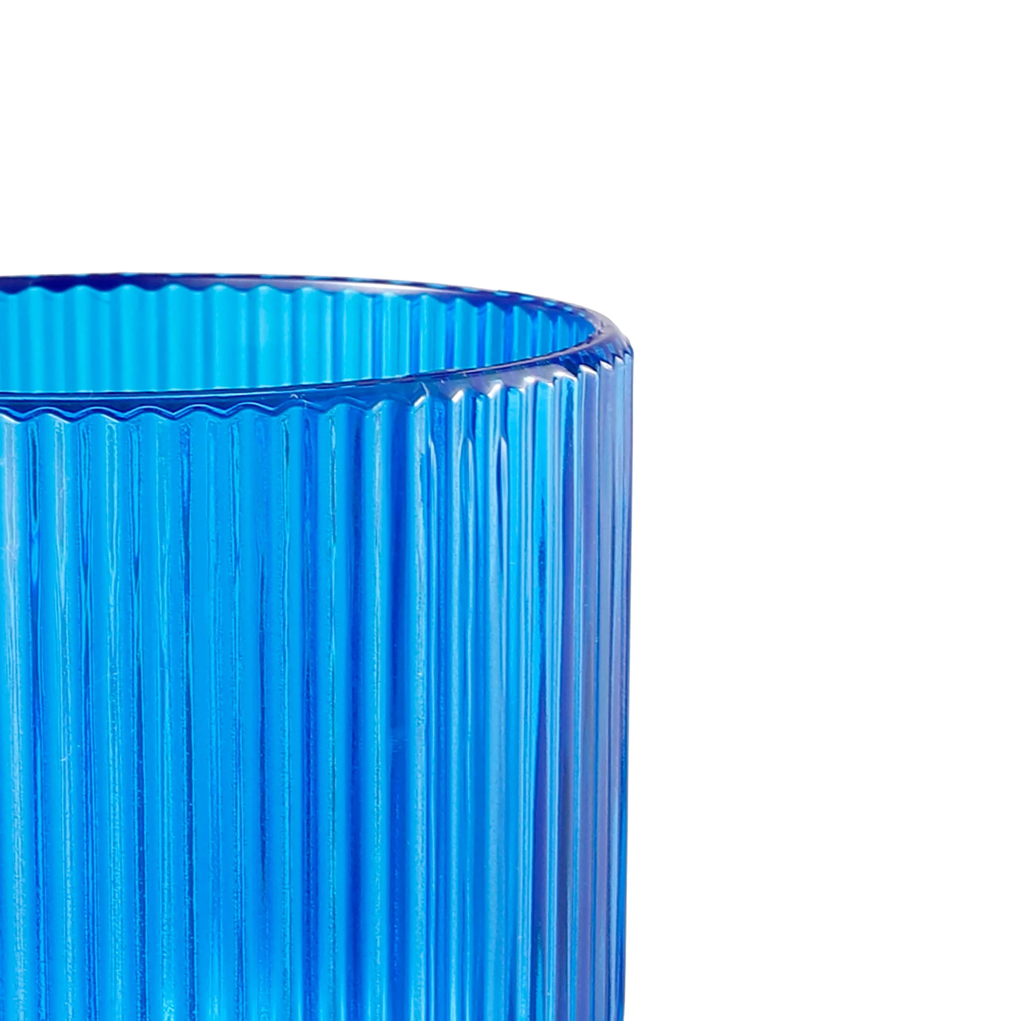 Blue Acrylic 11oz Wine Goblets Ripple Design (6 pcs/pk) - Image 5