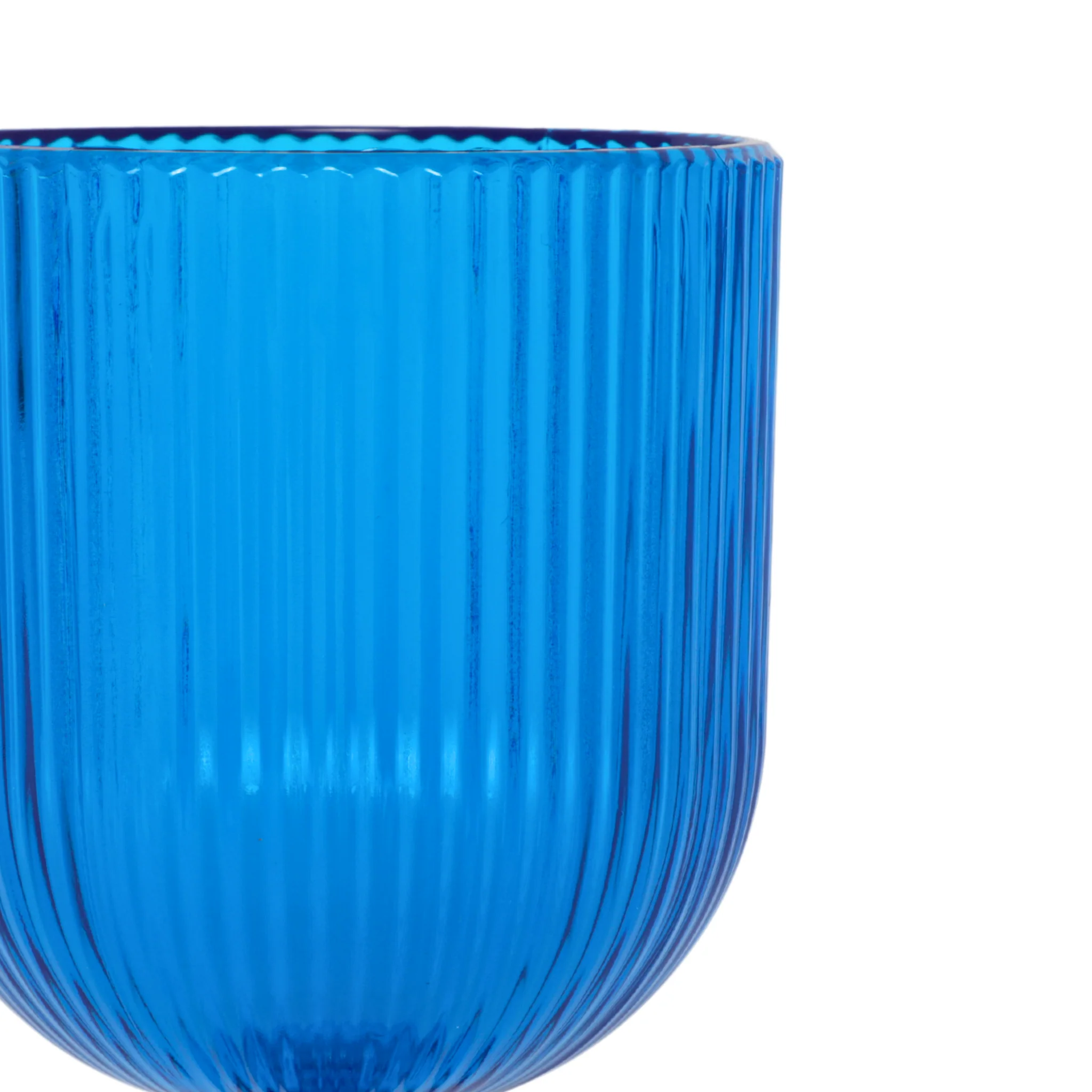 Blue Acrylic 11oz Wine Goblets Ripple Design (6 pcs/pk) - Image 8