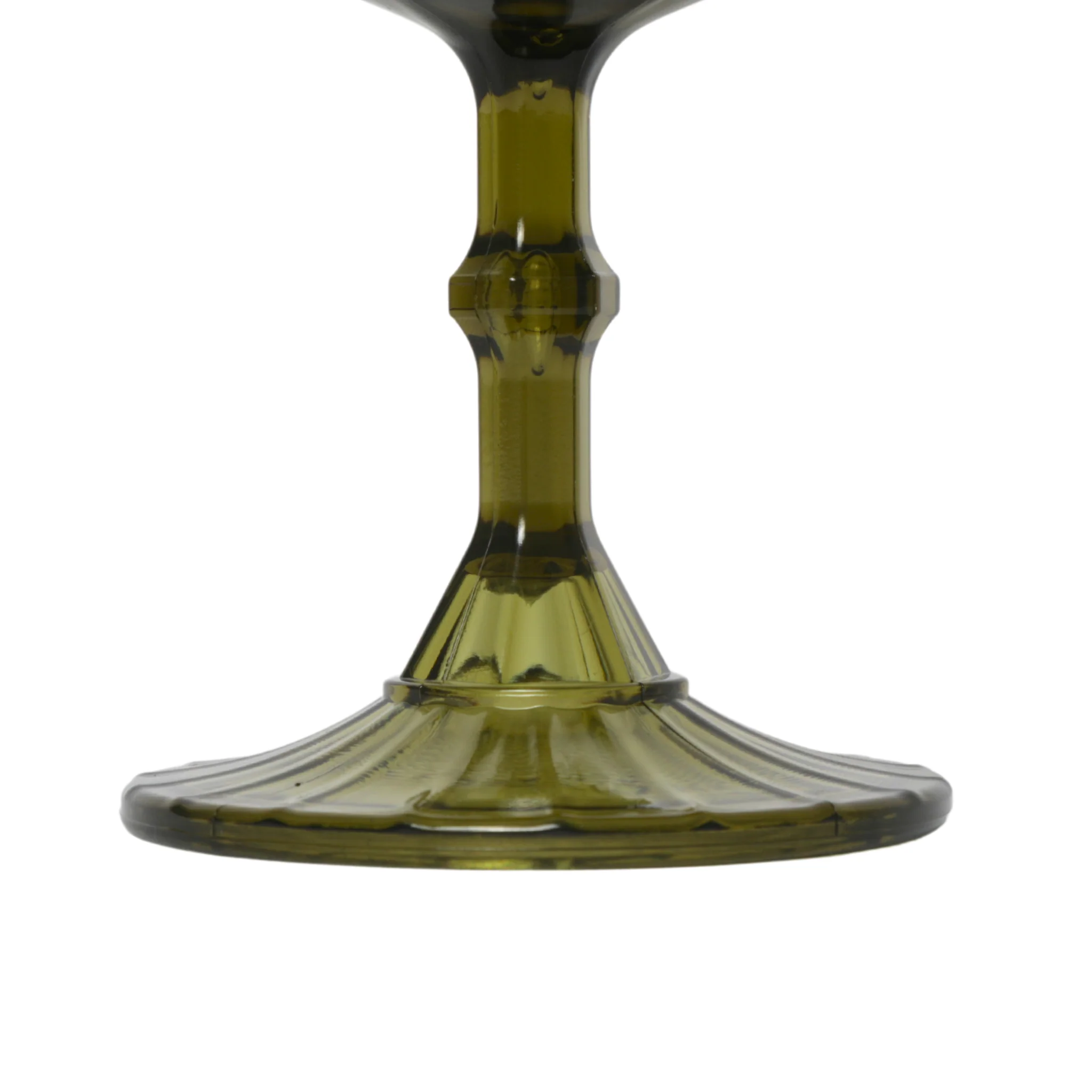 Olive Green Acrylic 11oz Wine Goblets Ripple Design (6 pcs/pk) - Image 11