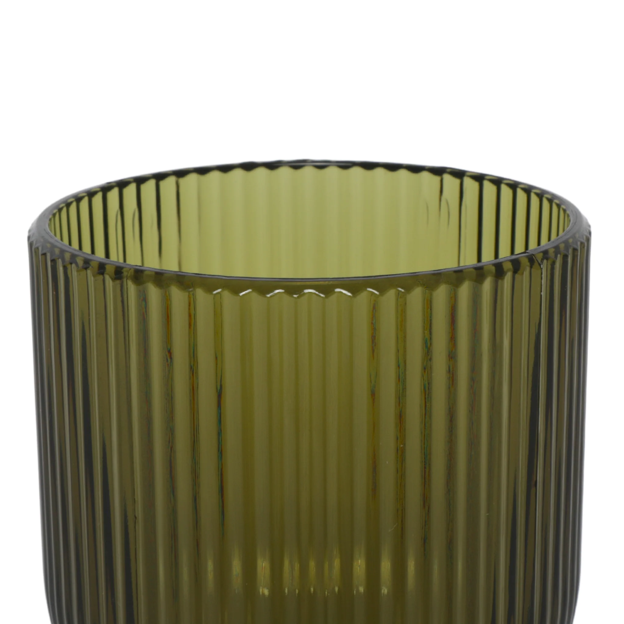 Olive Green Acrylic 11oz Wine Goblets Ripple Design (6 pcs/pk) - Image 9