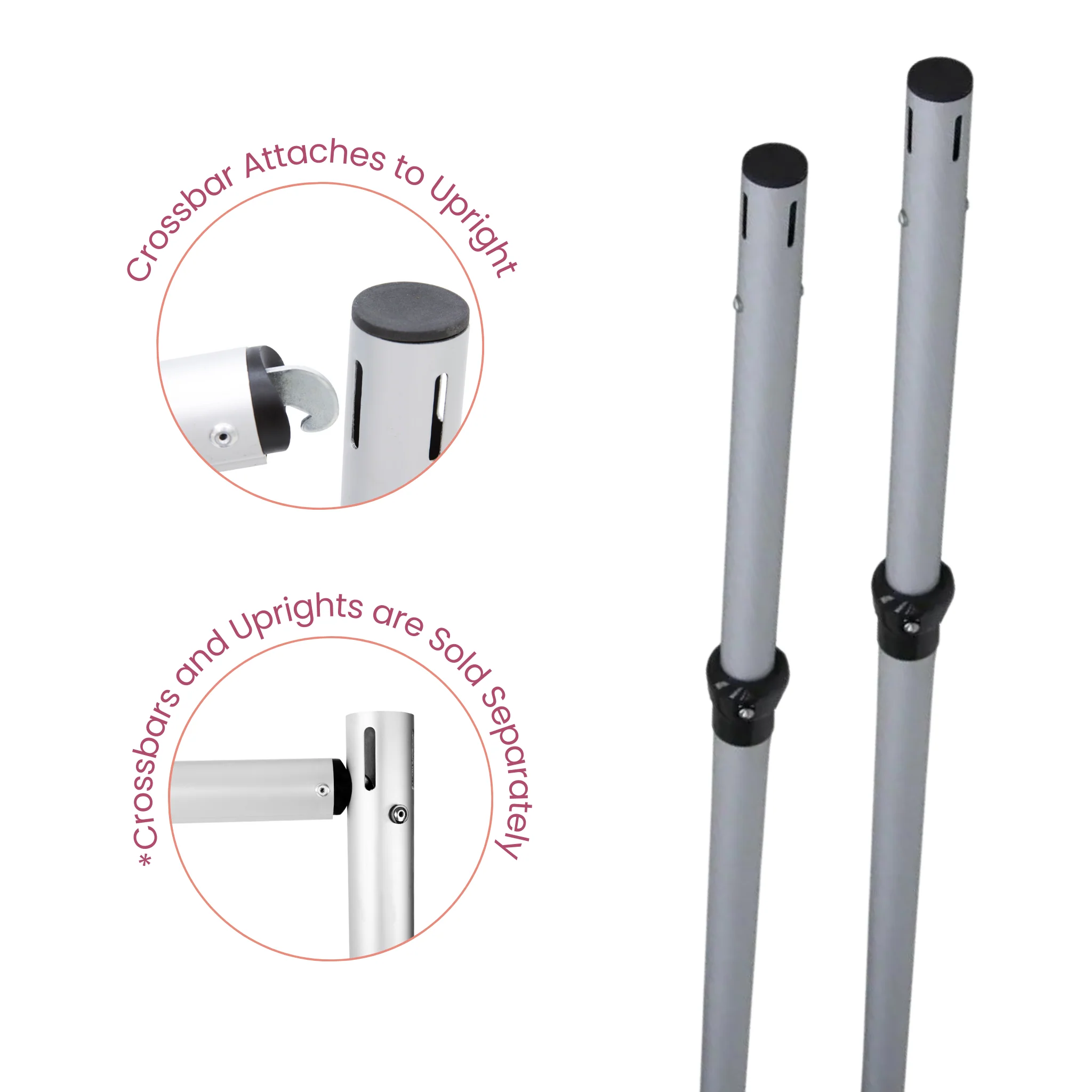2 pc Telescopic Slip-fit Upright 5ft to 8ft with slip lock collar - Image 4
