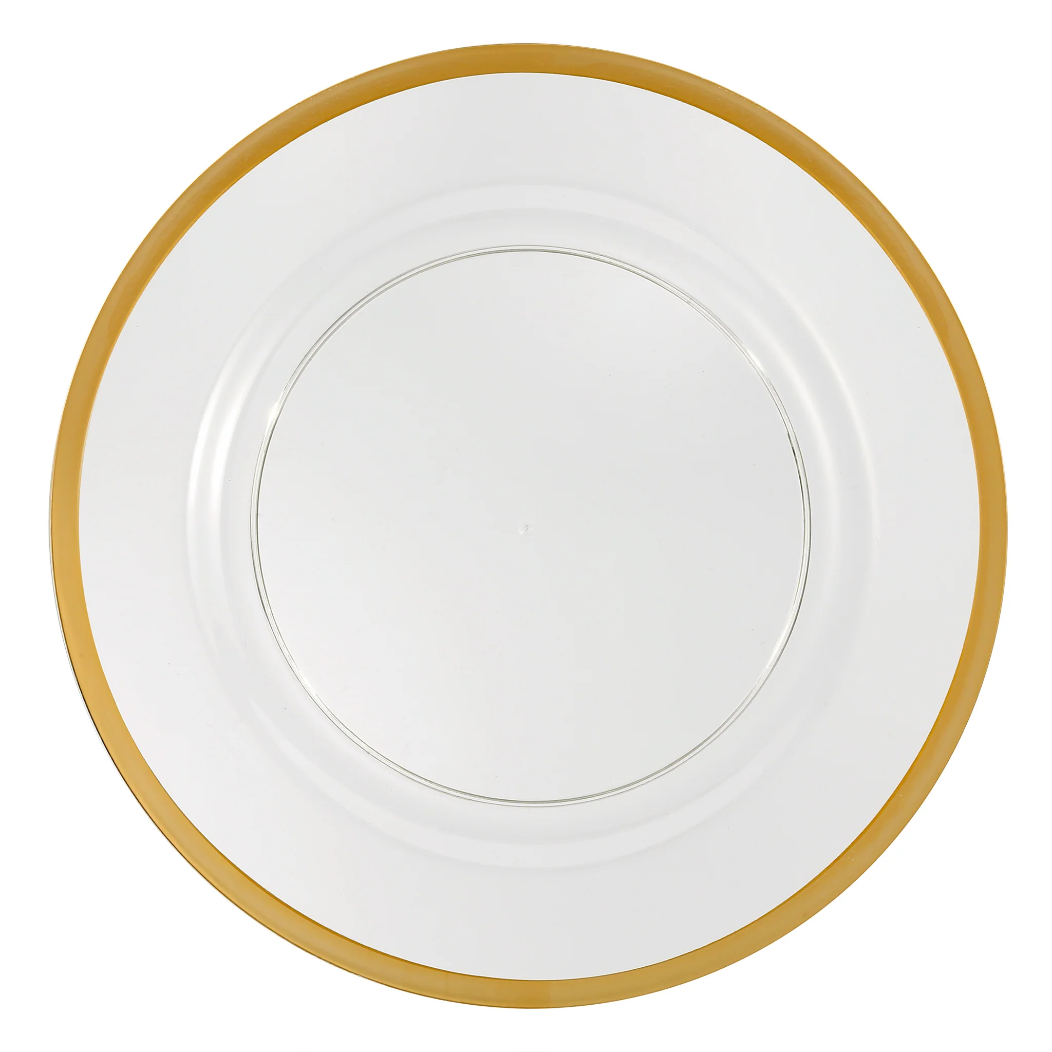 Alpine Acrylic Charger Plate - Gold trim