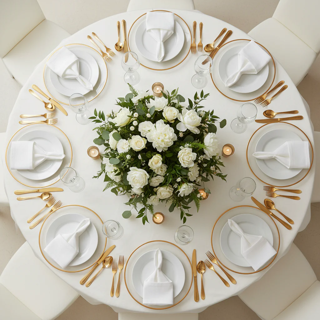 Alpine Acrylic Charger Plate - Gold trim - Image 8