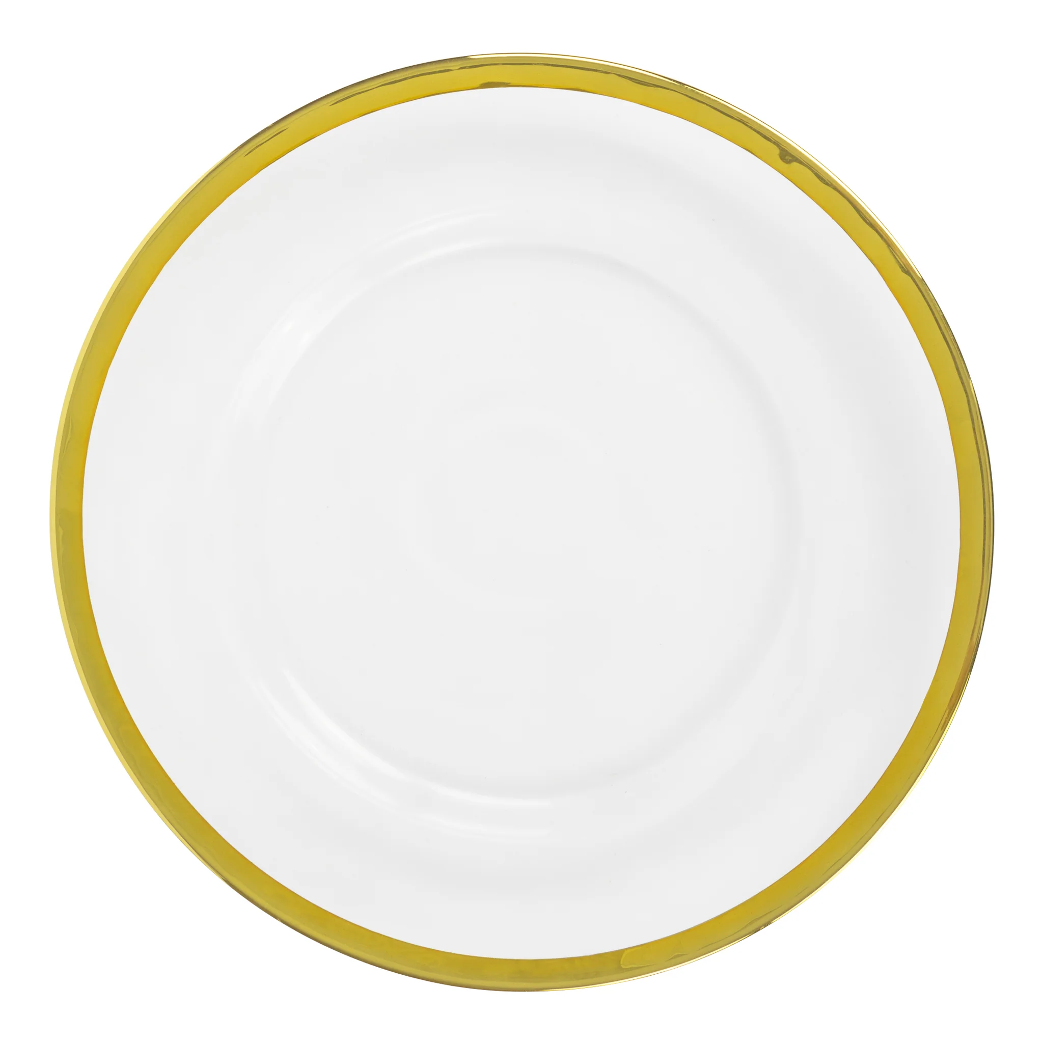 Alpine Glass Charger Plate - Gold trim