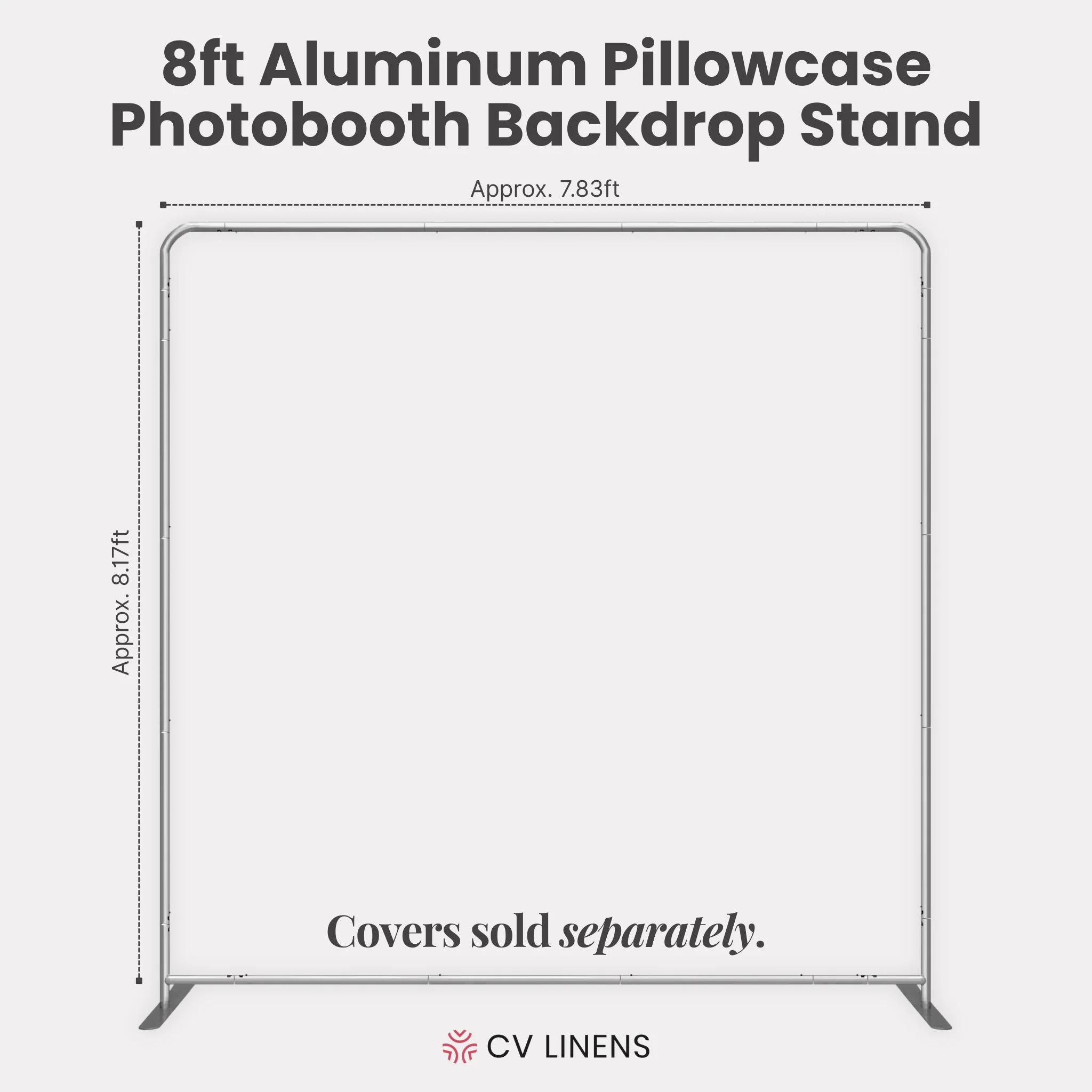 8ft Aluminum Pillowcase Photobooth Backdrop Stand
