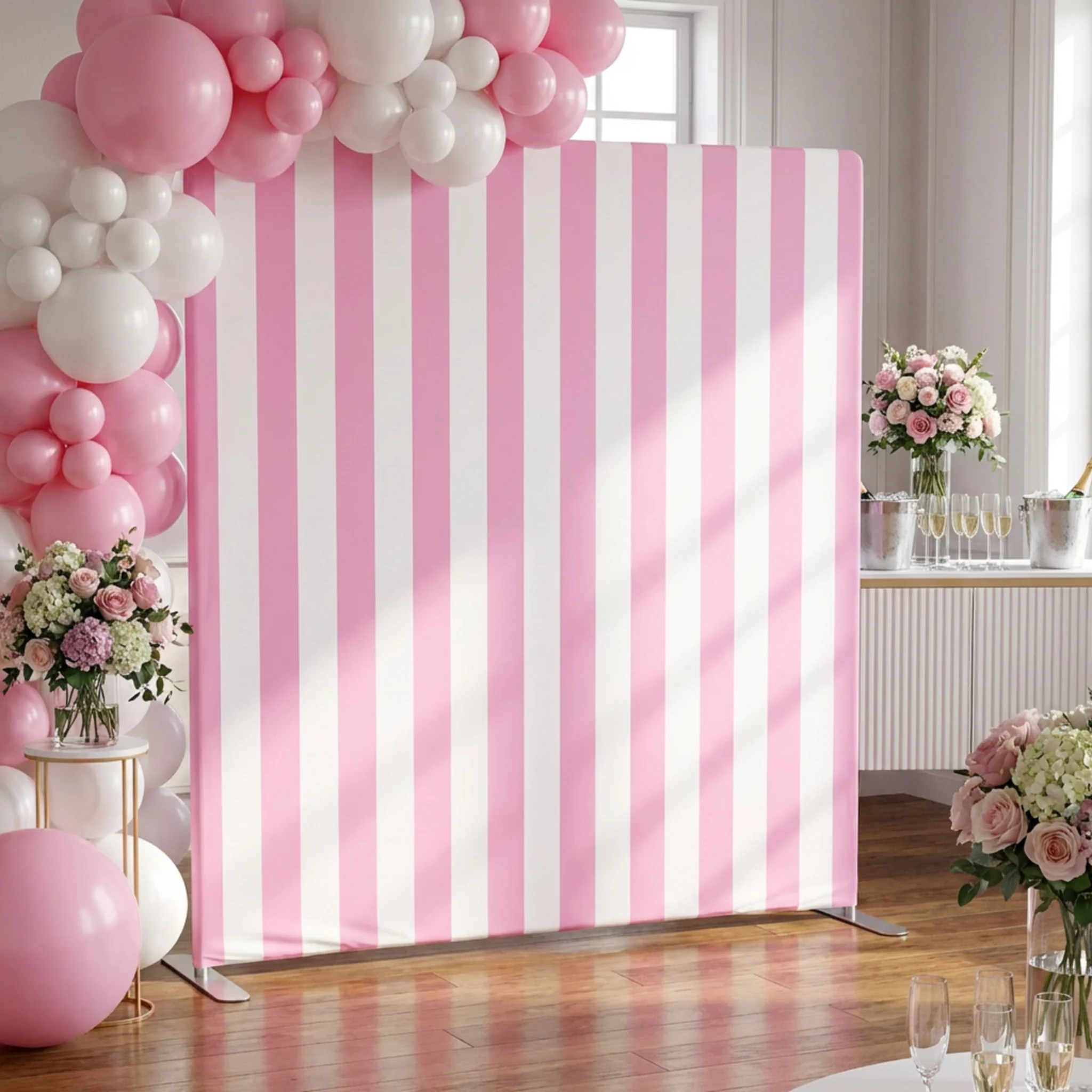 8ft Aluminum Pillowcase Photobooth Backdrop Stand - Image 2