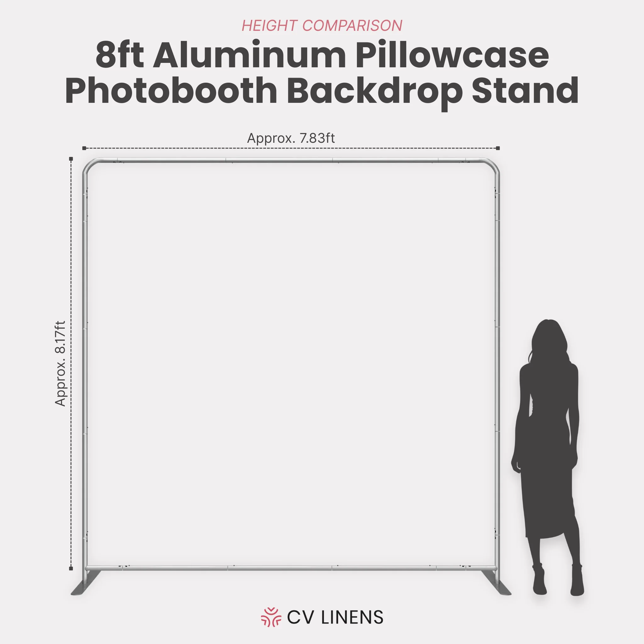 8ft Aluminum Pillowcase Photobooth Backdrop Stand - Image 4
