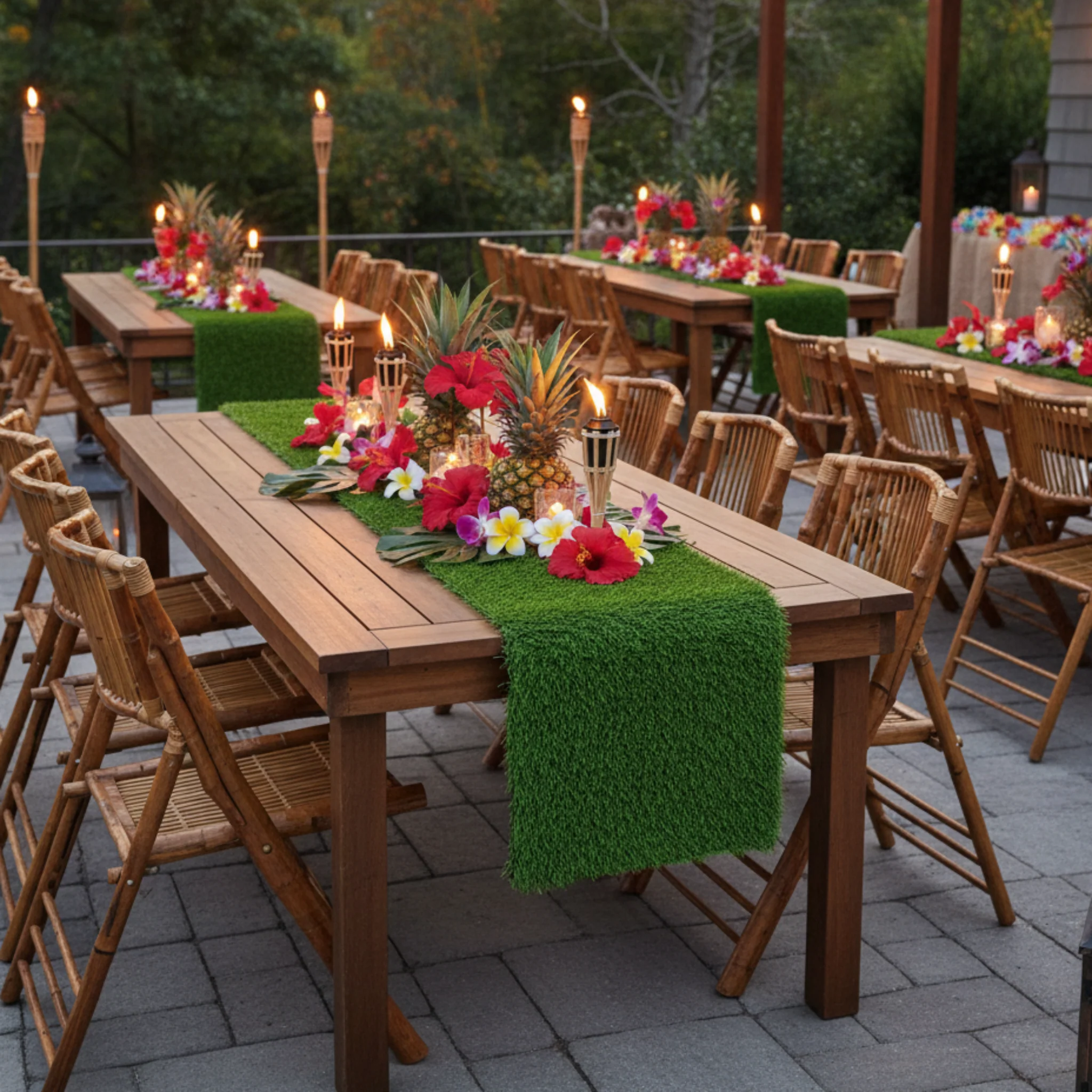 Artificial Grass Table Runner 12" x 108"- Green - Image 4