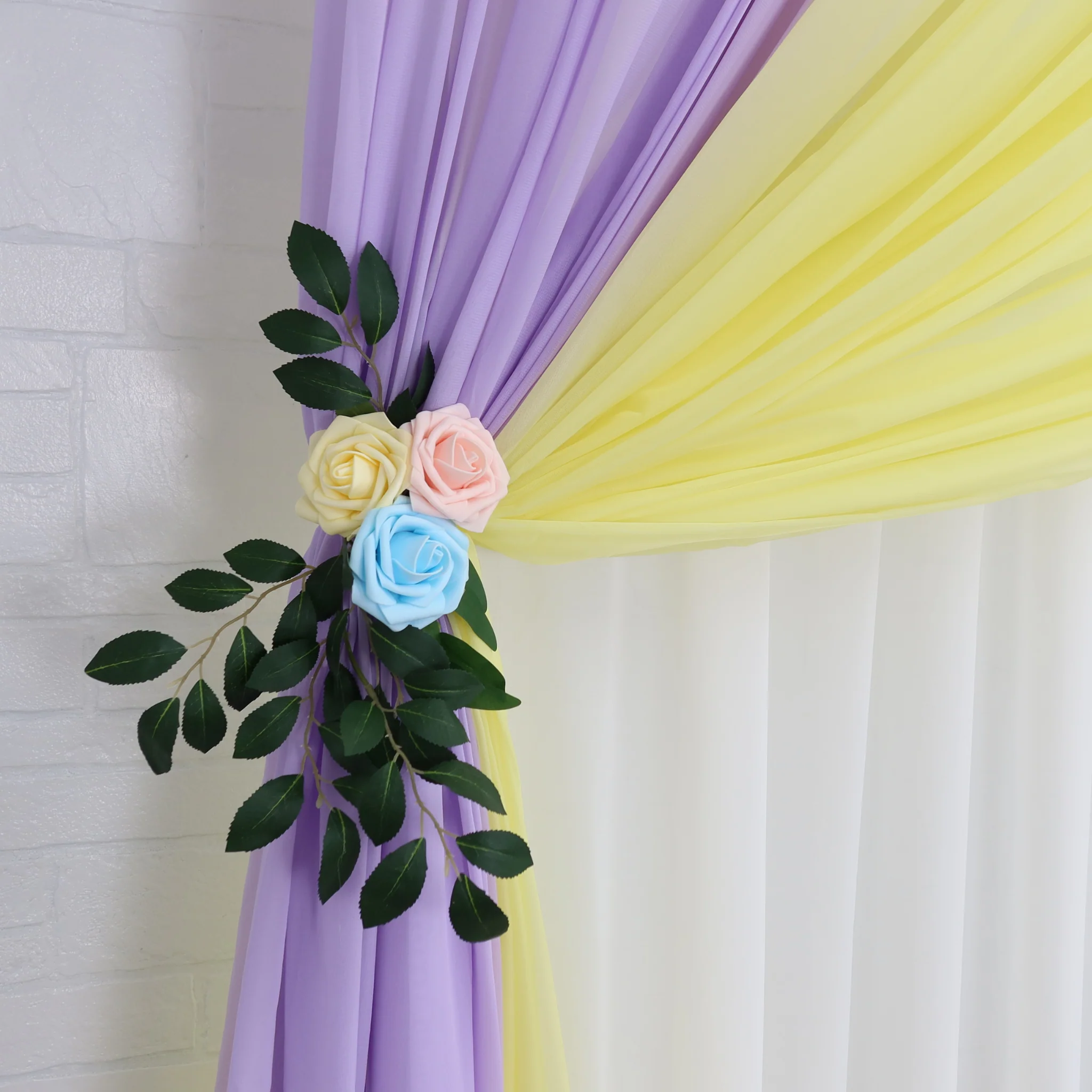 Artificial DIY Foam Rose Stems (50 pcs) - Baby Blue - Image 3