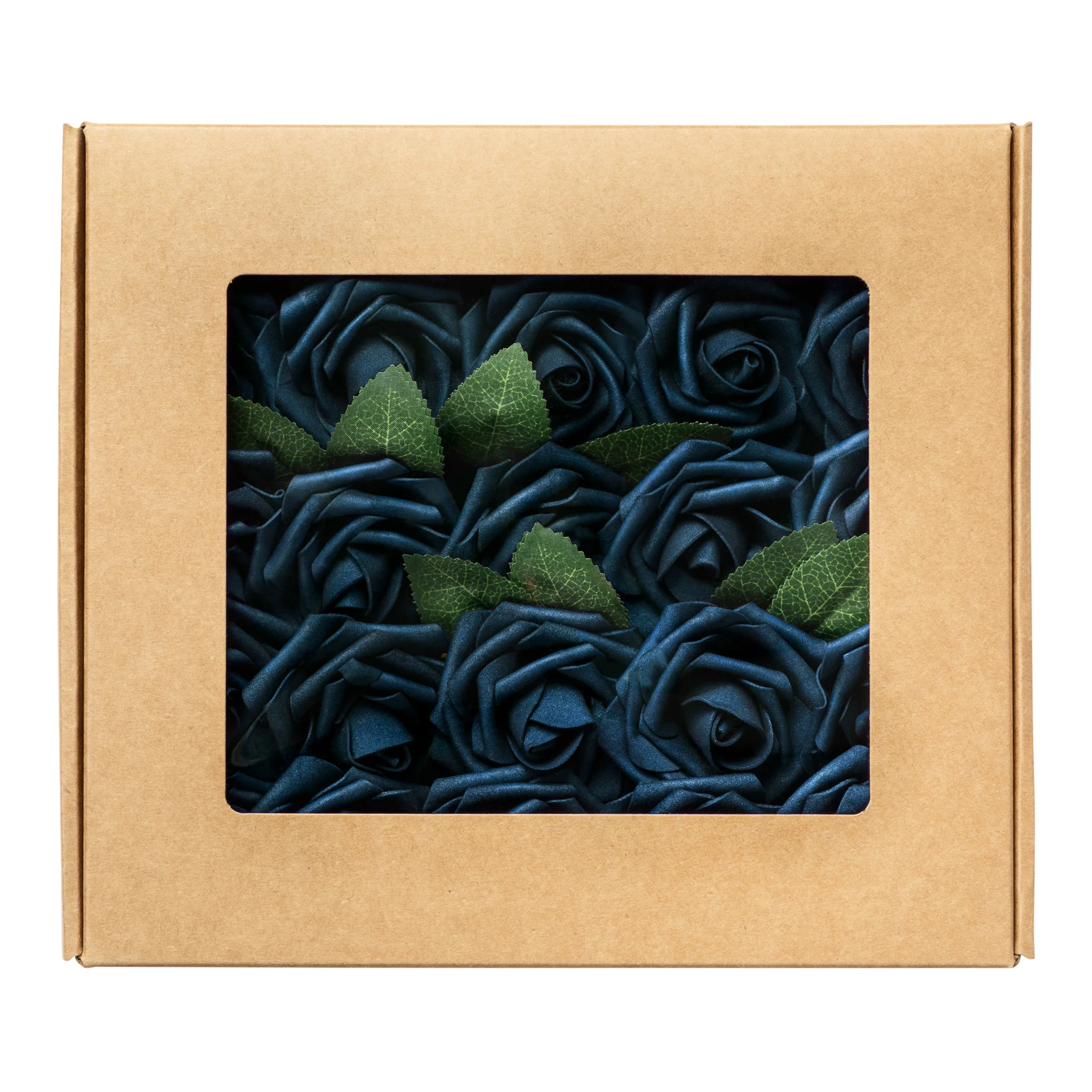 Artificial DIY Foam Rose Stems (50 pcs) - Navy Blue - Image 5