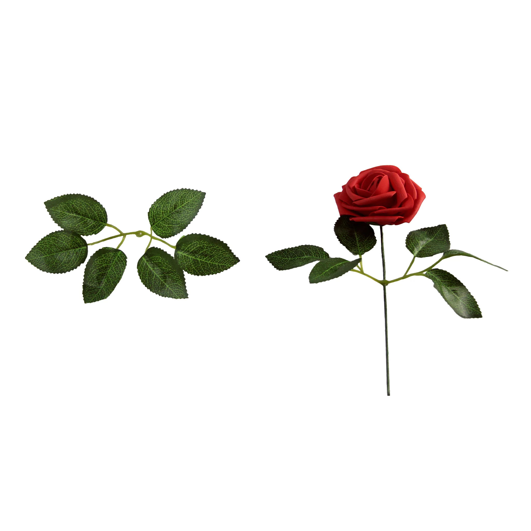Artificial DIY Foam Rose Stems (50 pcs) - Red - Image 7