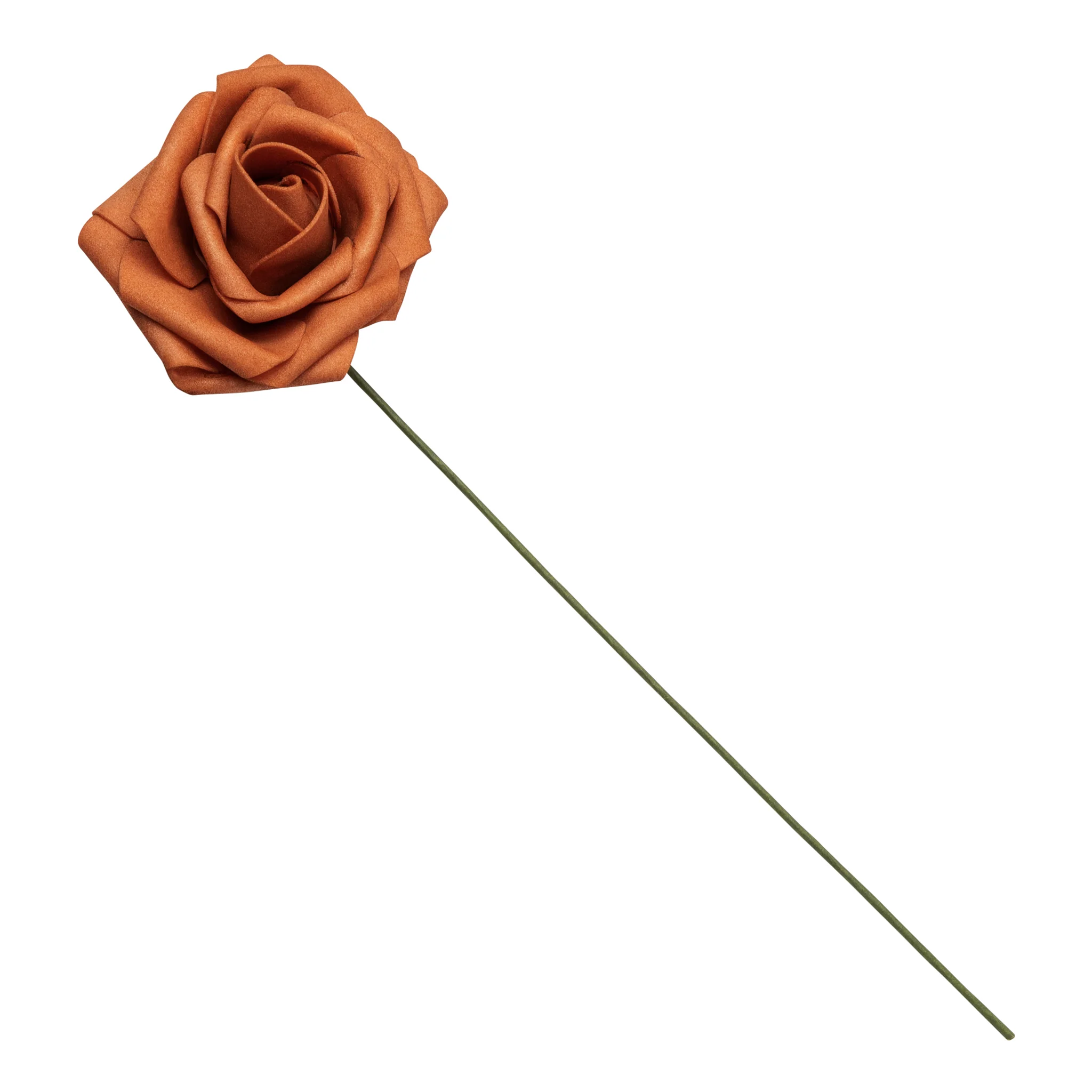 Artificial DIY Foam Rose Stems (50 pcs) - Terracotta - Image 2