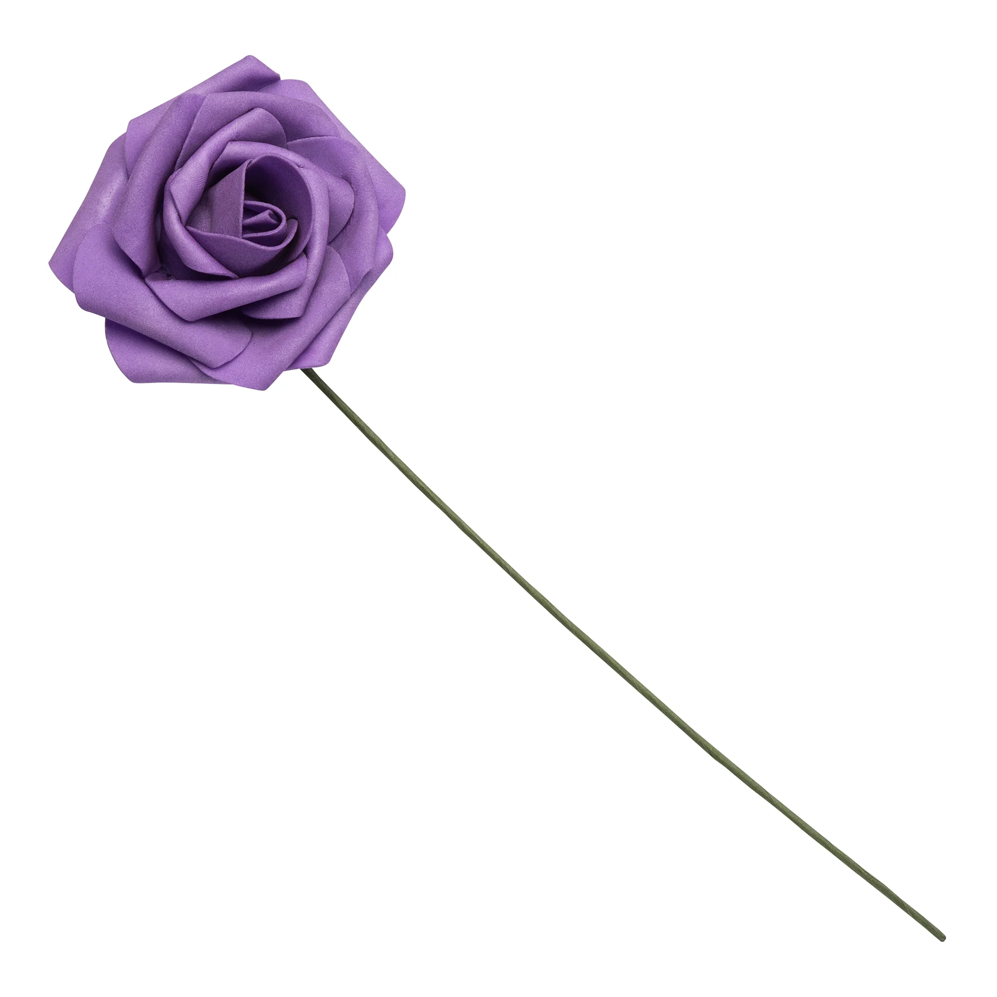 Artificial DIY Foam Rose Stems (50 pcs) - Wisteria/Victorian Lilac - Image 2