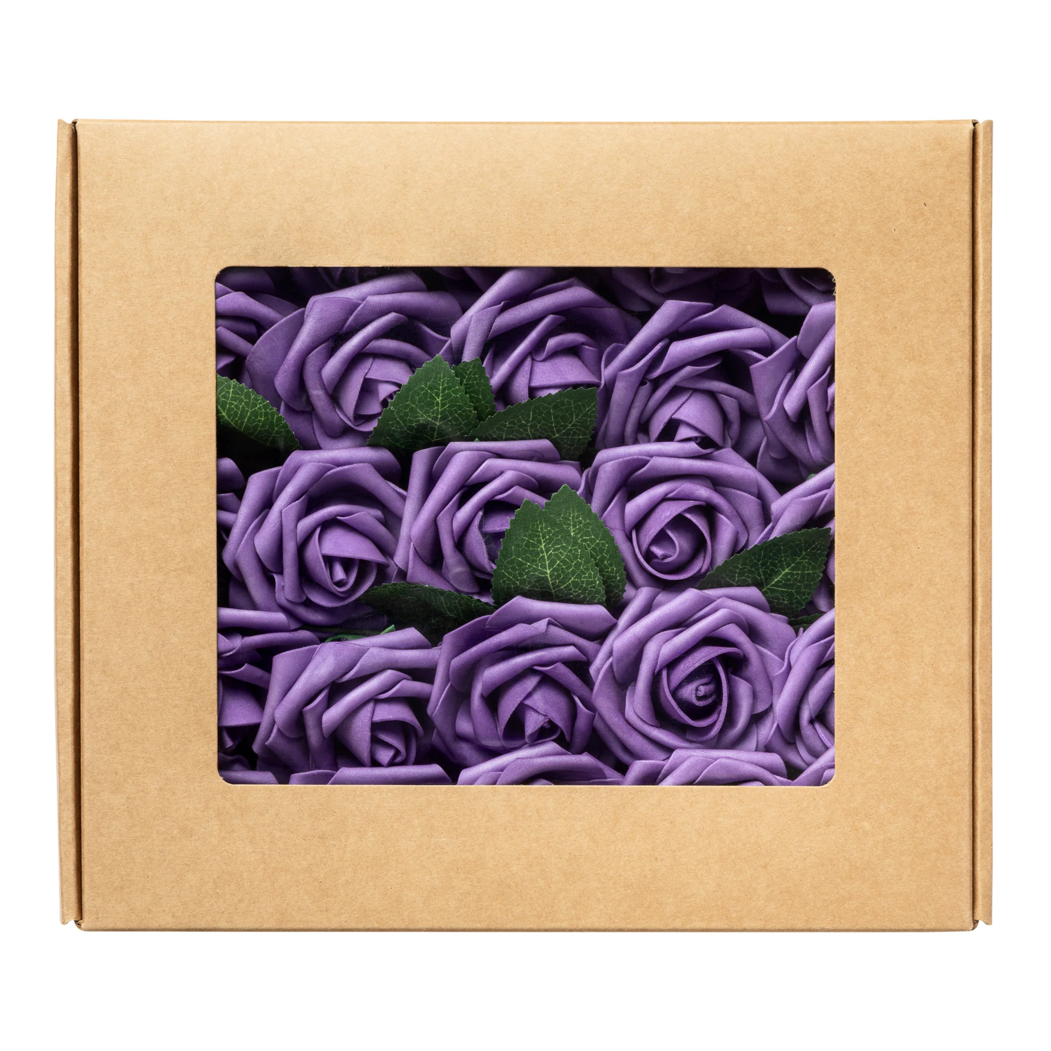 Artificial DIY Foam Rose Stems (50 pcs) - Wisteria/Victorian Lilac - Image 9