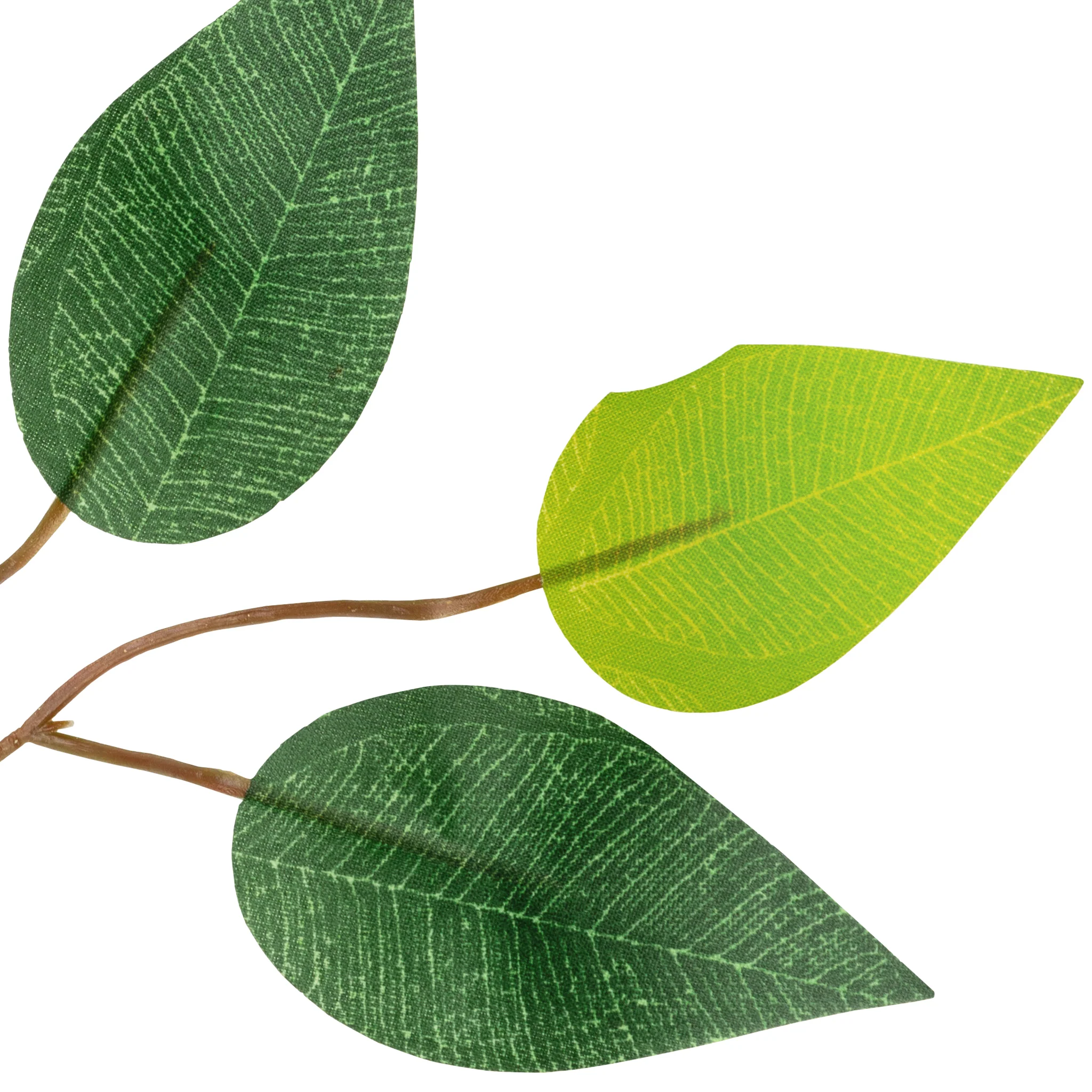 Artificial Silk Ficus Leaf Branches Spray 6 stems Bundle - Image 3