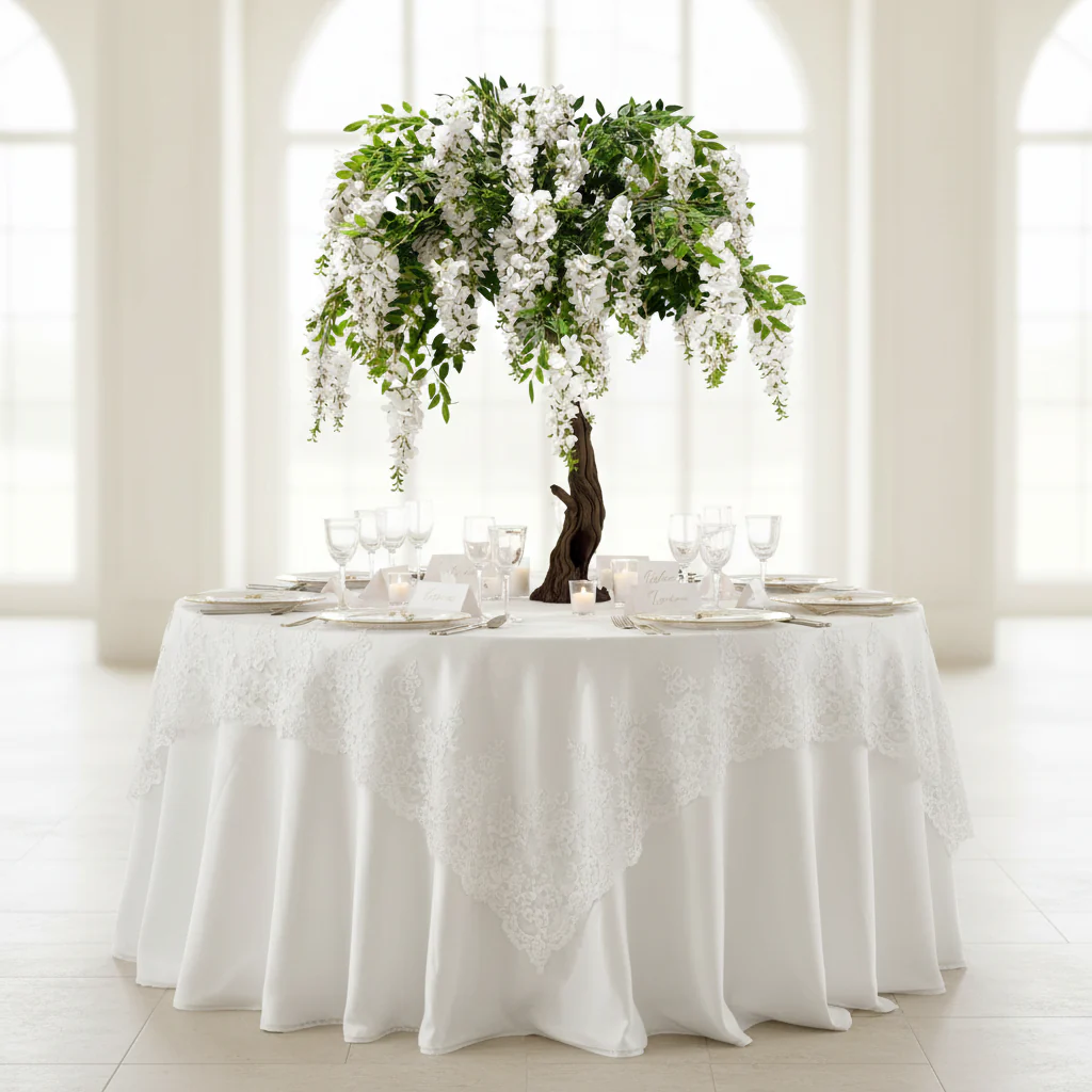 4ft Artificial Wisteria Tree - White - Image 7